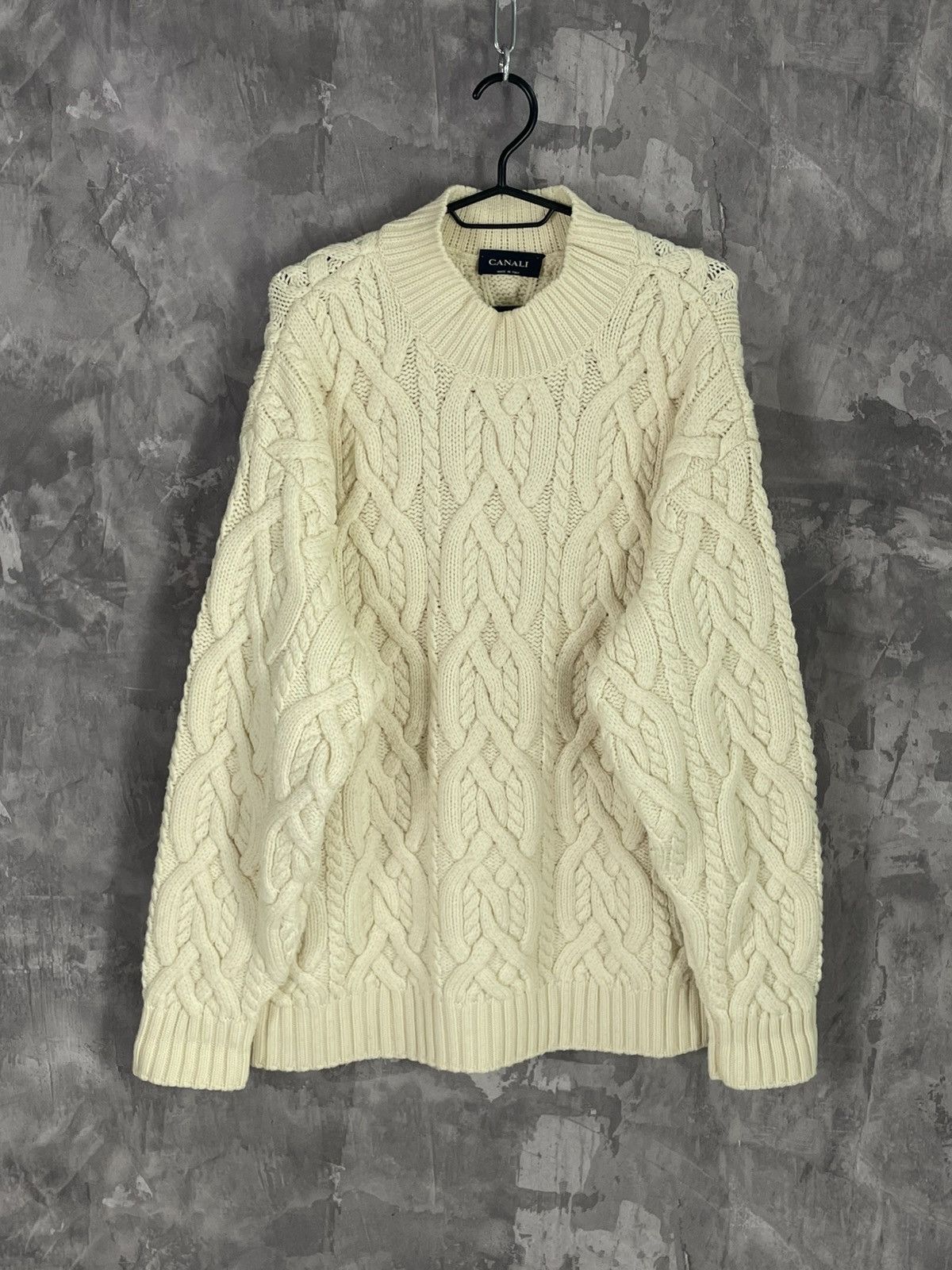 Canali Canali Avant Garde Luxury Chain Knit Sweater Size US L / EU 52-54 / 3 - 1 Thumbnail