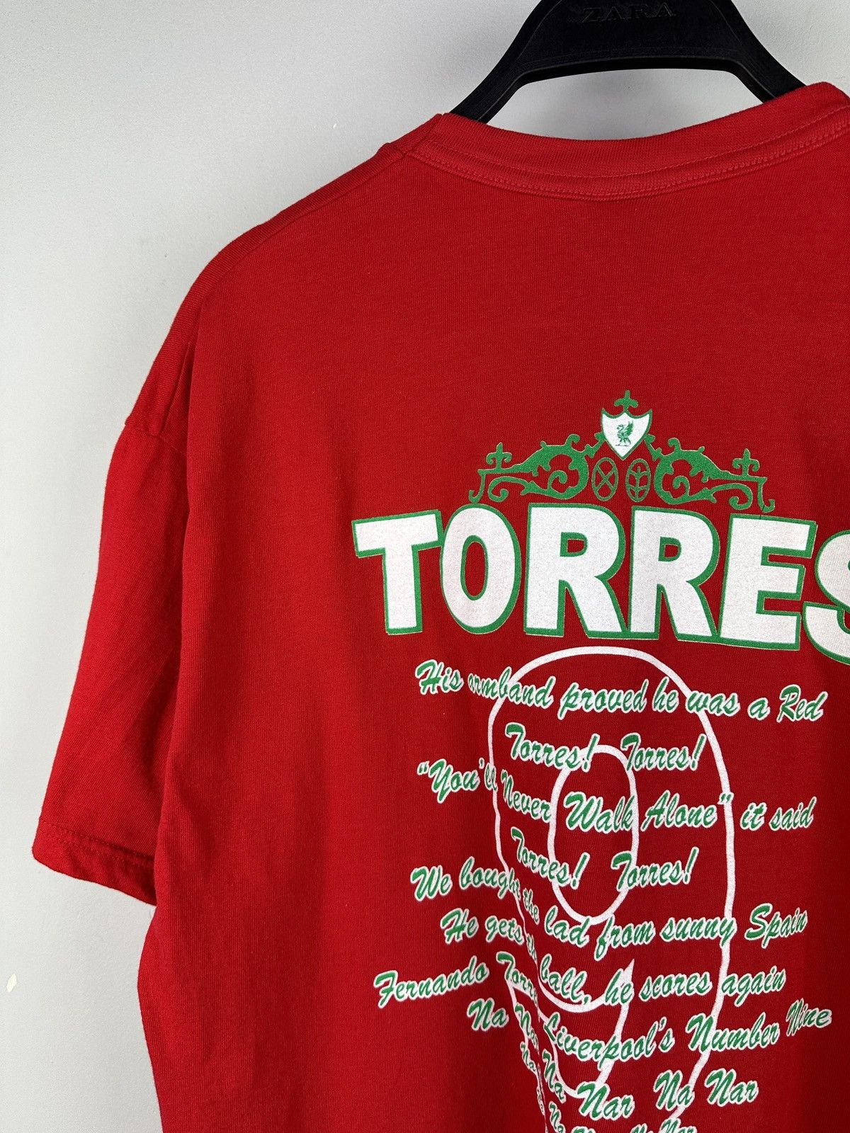 Vintage 9# Torres Liverpool Fan Soccer Football T-shirt Size US L / EU 52-54 / 3 - 12 Thumbnail