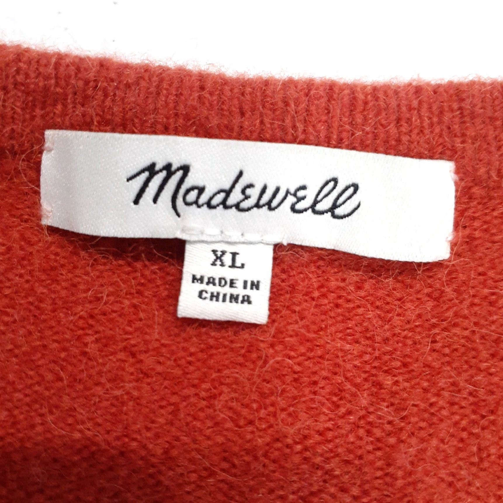 Madewell VINTAGE Madewell Cardigan Sweater Wool Blend Open Front Medium Orange Women Adjustable Pockets Size M / US 6-8 / IT 42-44 - 7 Thumbnail