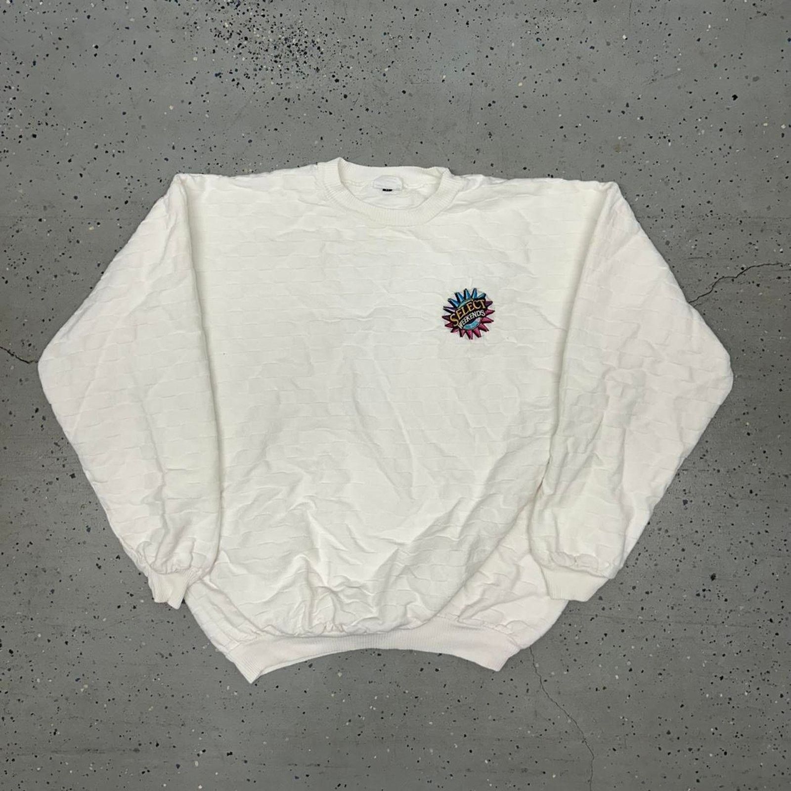 Other White vintage 90s Select Weekends crewneck sweatshirt Size US XL / EU 56 / 4 - 1 Thumbnail
