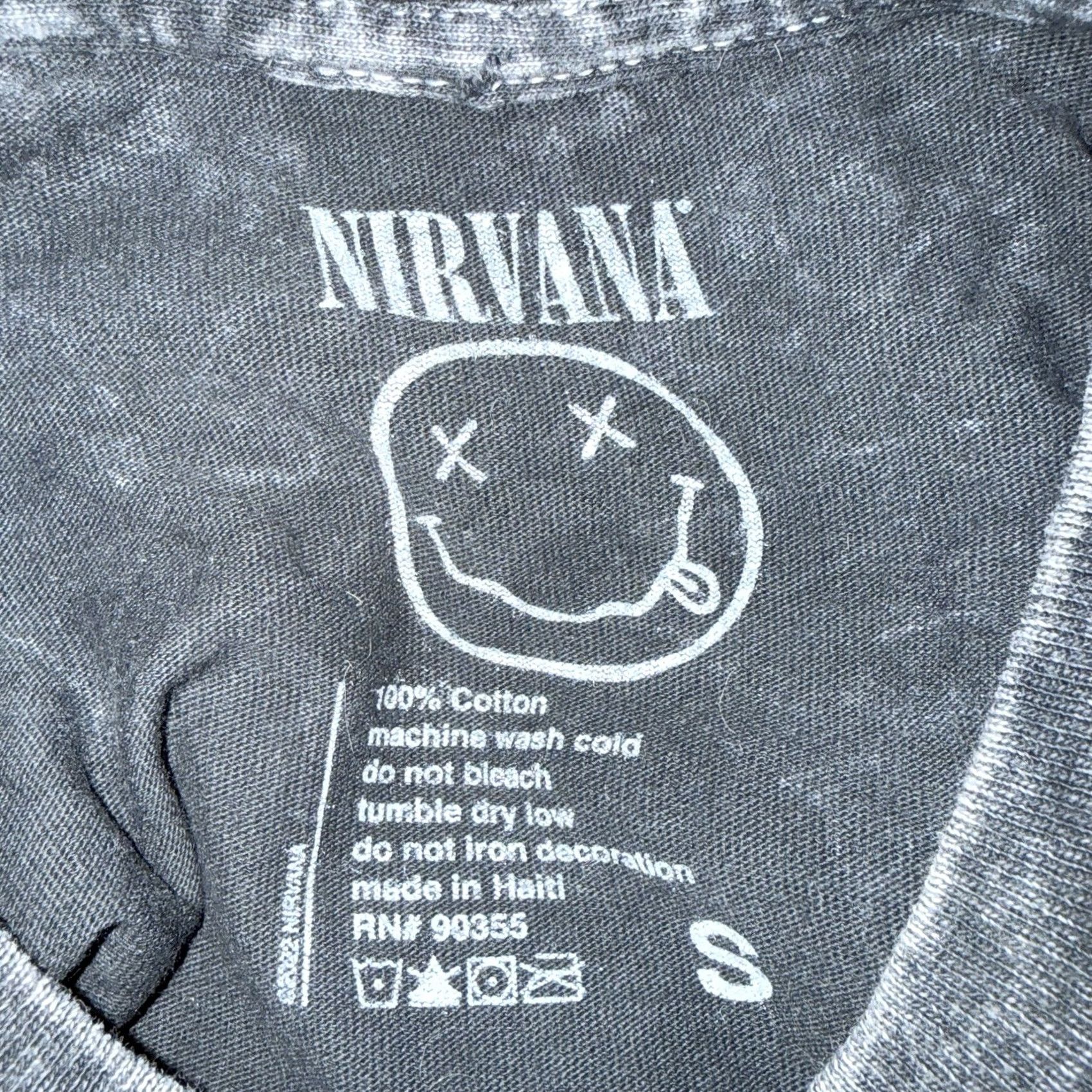 Vintage Nirvana Shirt Mens Size S Gray 100% Cotton Casual Graphic Tee Size US S / EU 44-46 / 1 - 4 Thumbnail