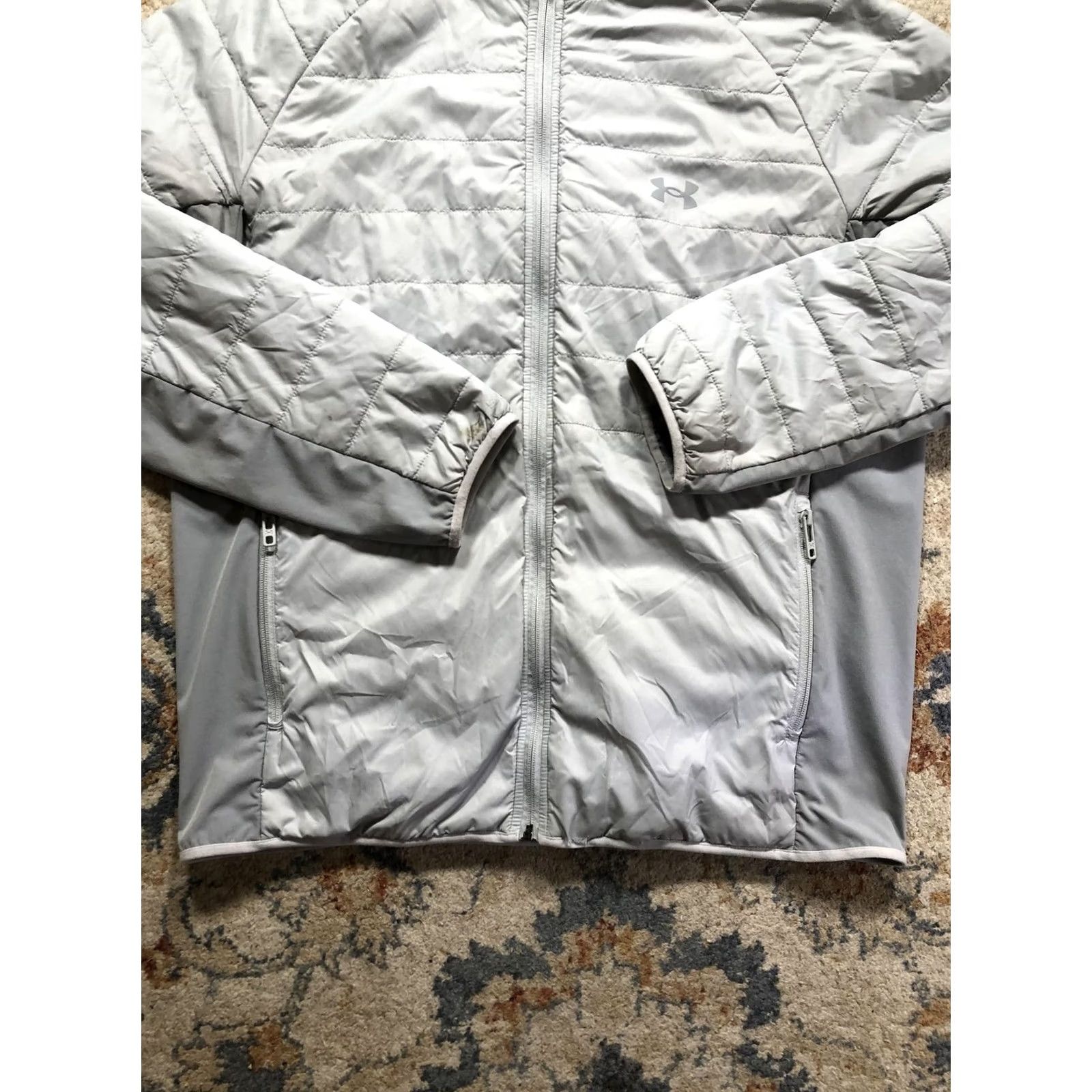 Under Armour Under Armour Jacket Mens Large Gray Hooded Full Zip UA Storm Insulated Golf Size US L / EU 52-54 / 3 - 5 Thumbnail