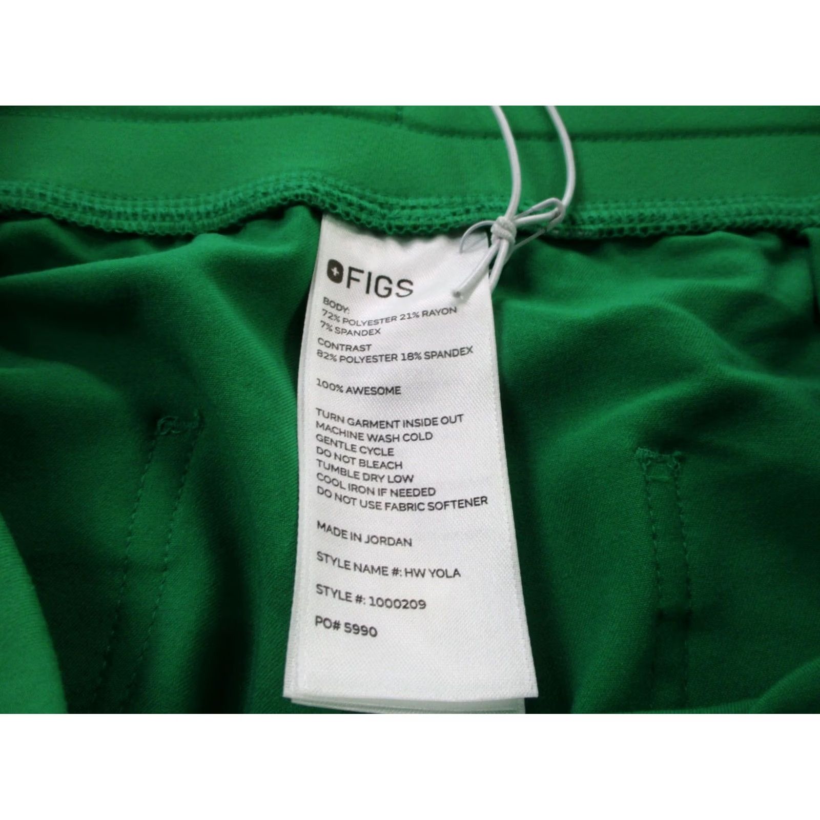 Logo 7 FIGS Jogger Pants Womens XL Green Logo Stretch Activewear Size 40" / US 18 - 7 Thumbnail