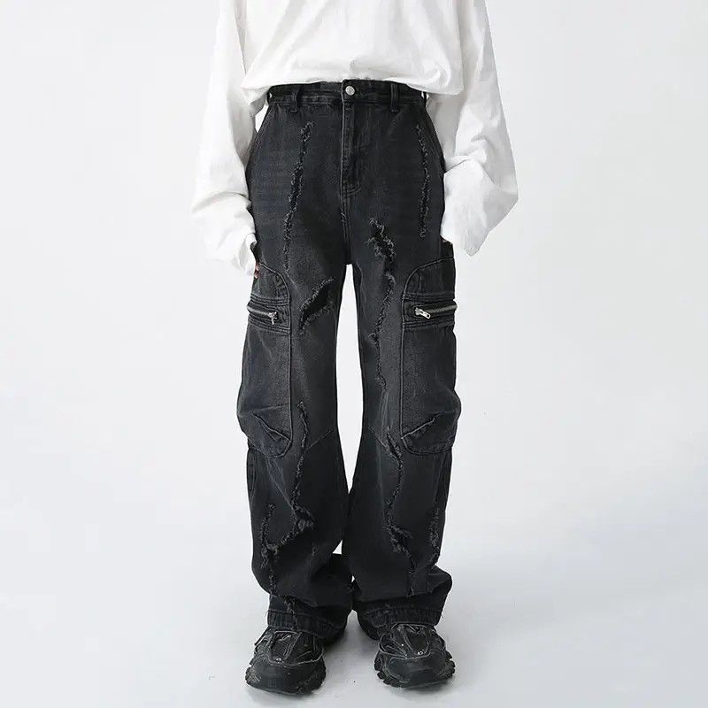 Japanese Brand Vintage style jeans with pockets tight-fitting fashion Size US 32 / EU 48 - 3 Thumbnail
