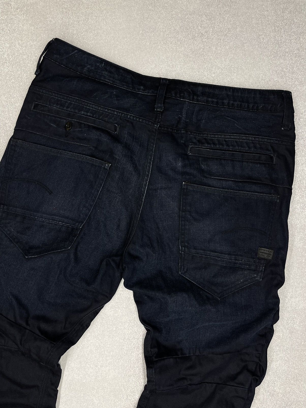 Mens G Star Raw Staq 3D Tapered Multipocket Jeans Denim Navy