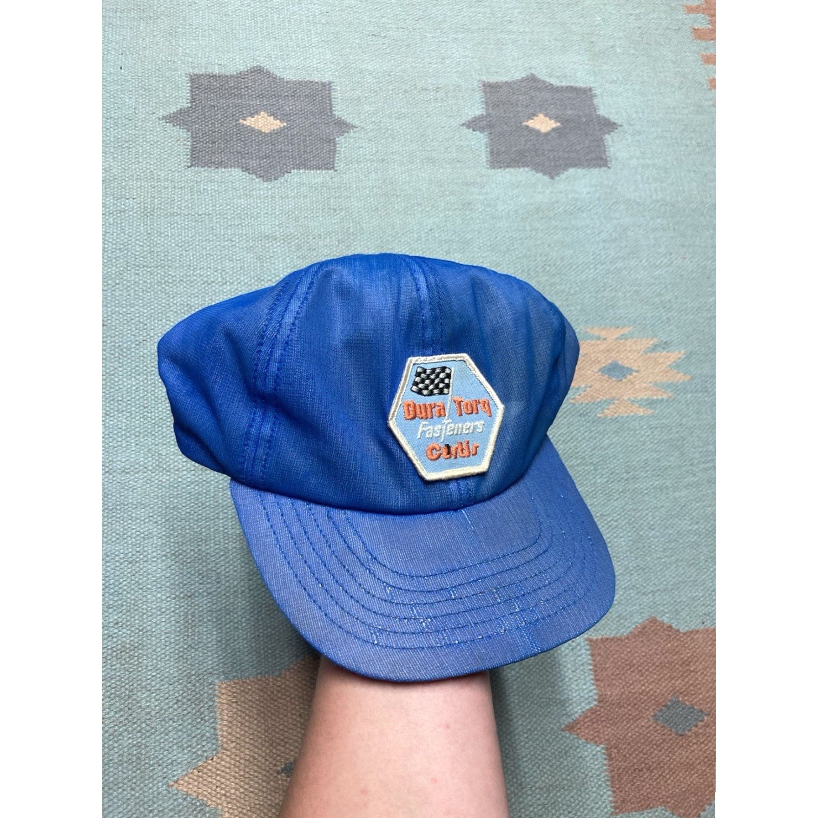 Ford VINTAGE Ford SnapBack Hat Cap Blue Adjustable Men USA Dura Torq Fasteners Curtis Ford car USA Cap Size ONE SIZE - 2 Thumbnail