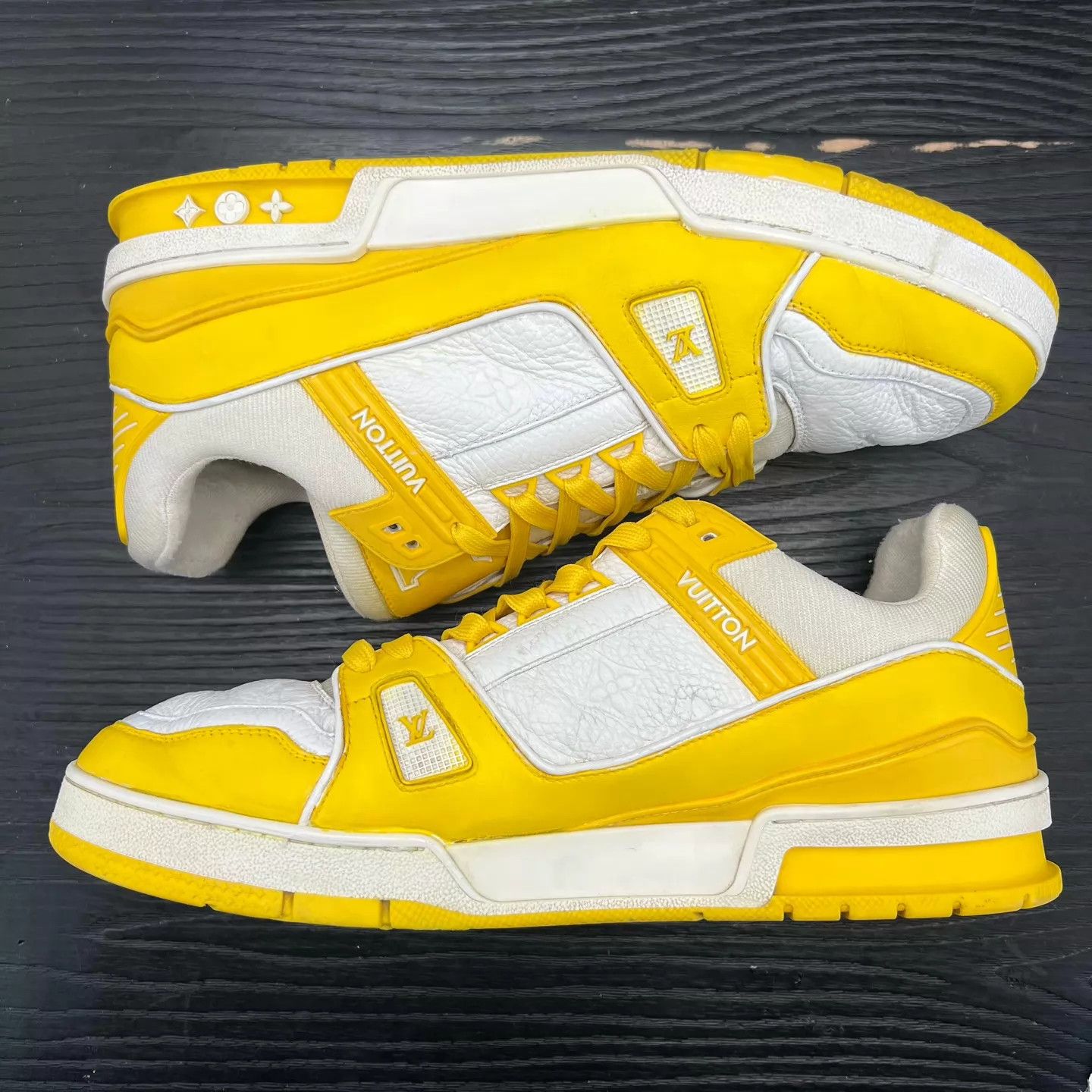 Louis Vuitton LV Trainer White Yellow 44 Size US 11 / EU 44 - 2 Thumbnail