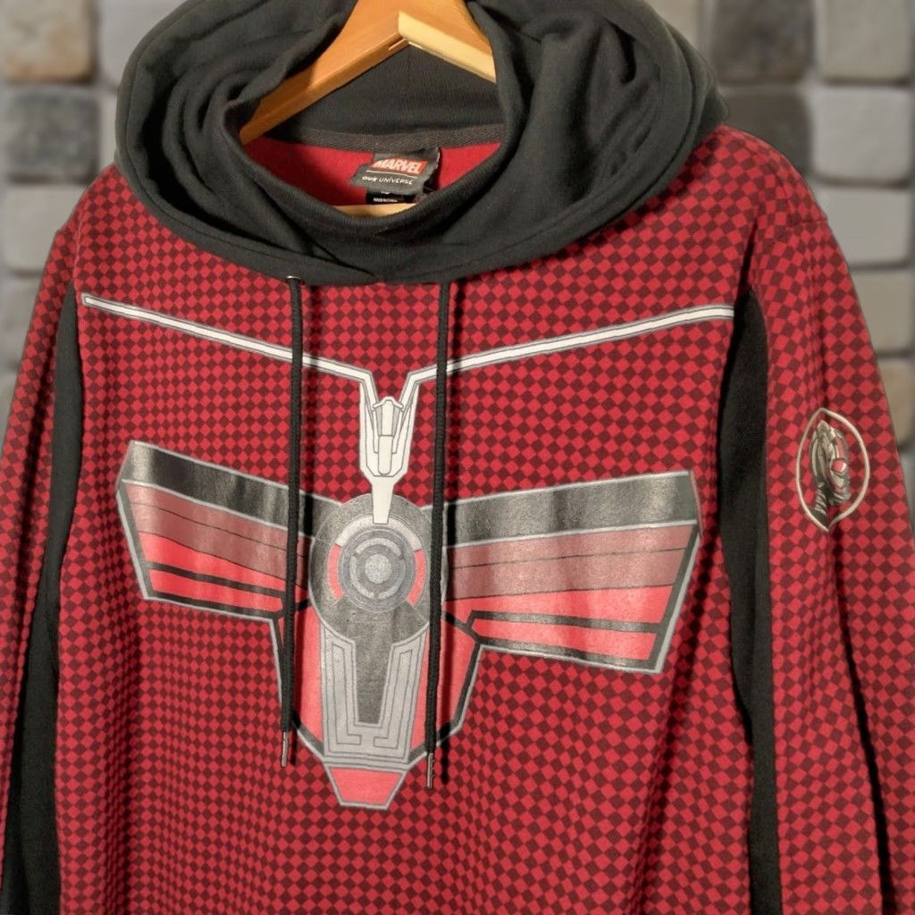 Vintage VINTAGE Marvel Ant Man Quantumania Hoodie Shirt M Red Checkered Cosplay Pullover Hooded Sweatshirt Mens Size US M / EU 48-50 / 2 - 1 Thumbnail