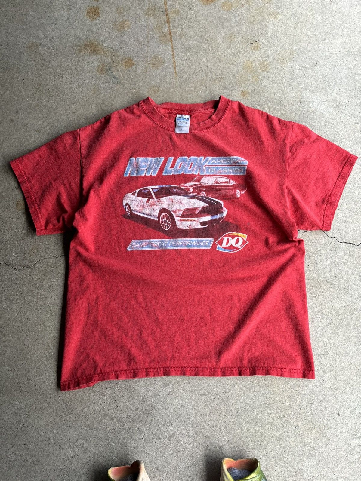 Vintage Crazy 90s Dairy Queen Racing Boxy Faded Red Car Tee Size US L / EU 52-54 / 3 - 1 Thumbnail