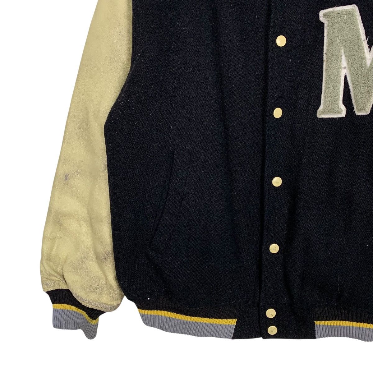 Japanese Brand Y2K Malt Beer Leather Varsity Jacket Size US M / EU 48-50 / 2 - 3 Thumbnail