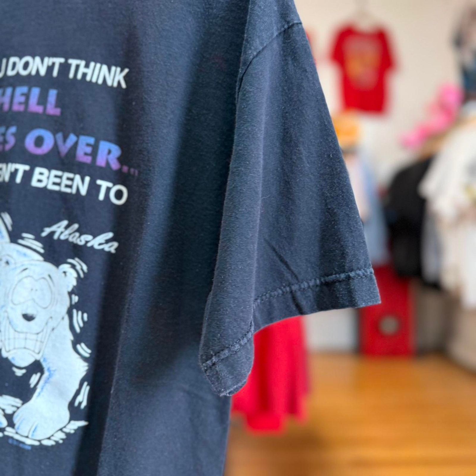 Vintage Vintage 90s Hell Freezes Over Polar Bear Animal T-Shirt Size US L / EU 52-54 / 3 - 6 Thumbnail