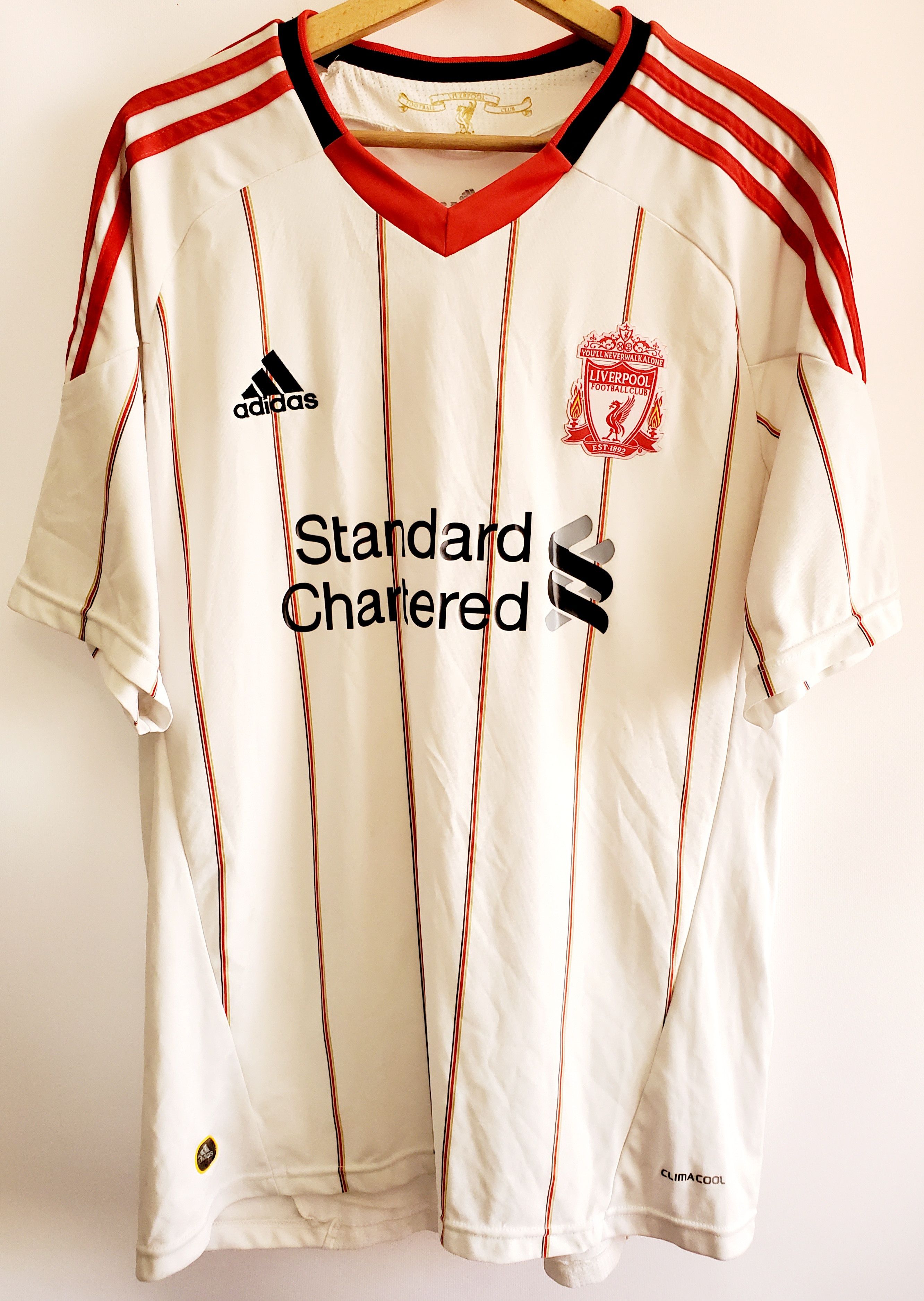 Adidas 2010-11 LIVERPOOL SHIRT SOCCER Jersey size L Size US L / EU 52-54 / 3 - 1 Thumbnail