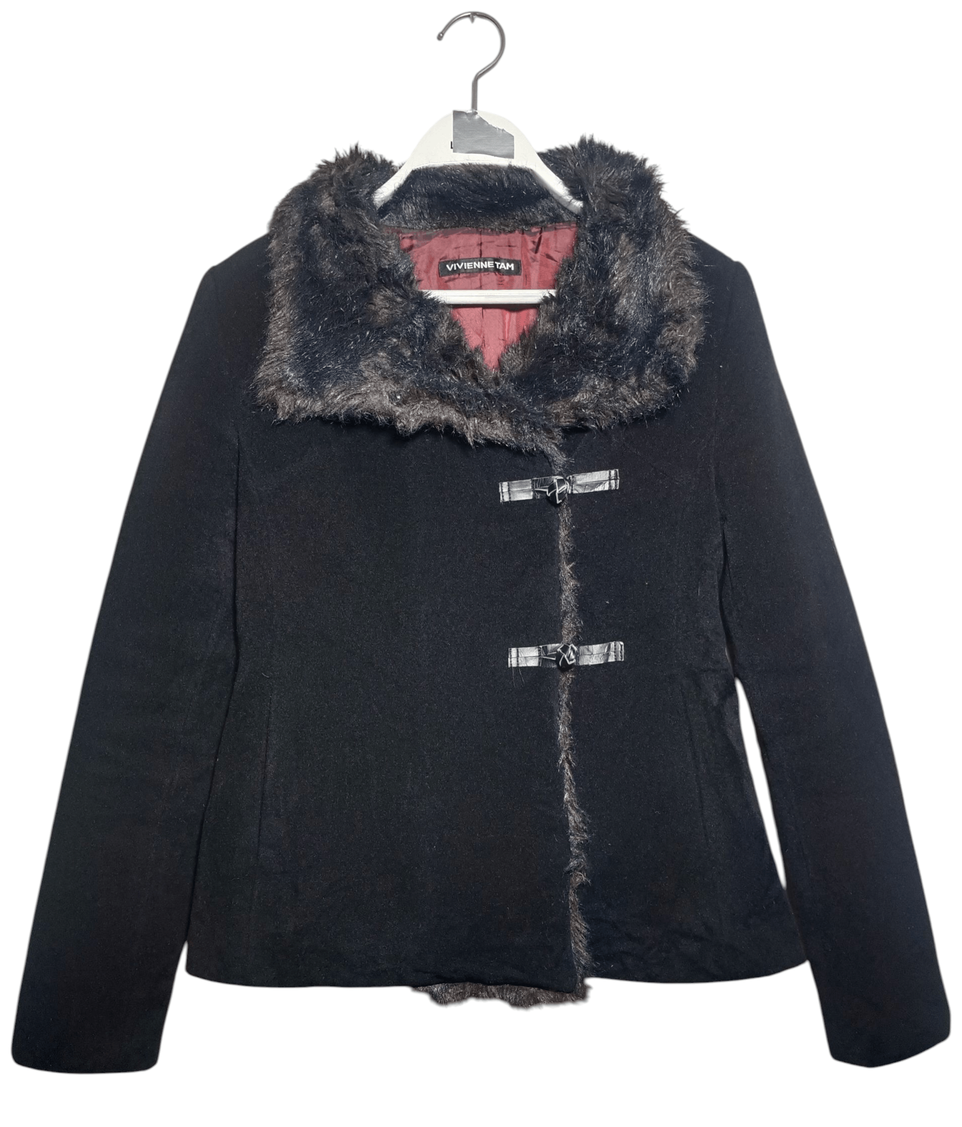 Vintage Vivienne Tam Angola Fur Collar Jacket Coat
