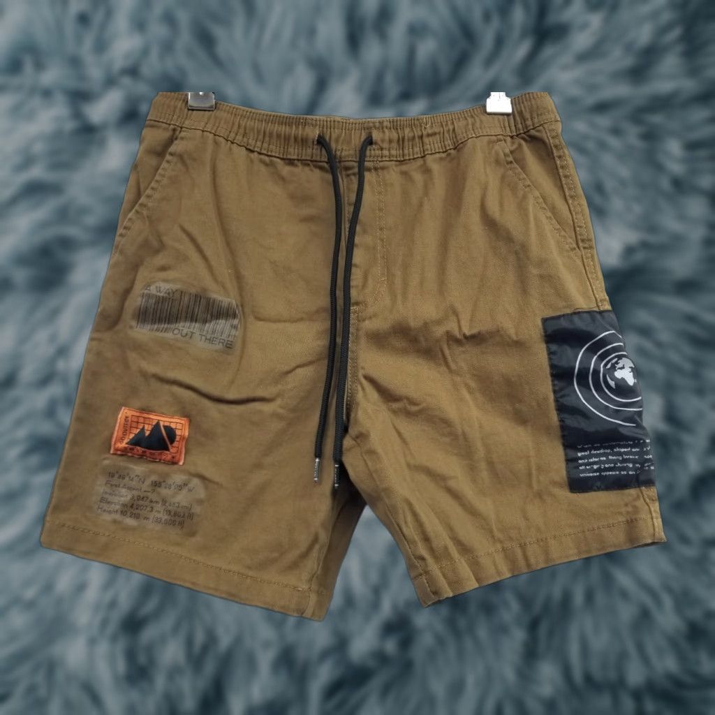 Vintage Brooklyn Clothing Shorts Bermuda Men S Cotton 7" Inseam Brown Drawstring Regular Fit Brown Mens S Size US 29 - 1 Thumbnail