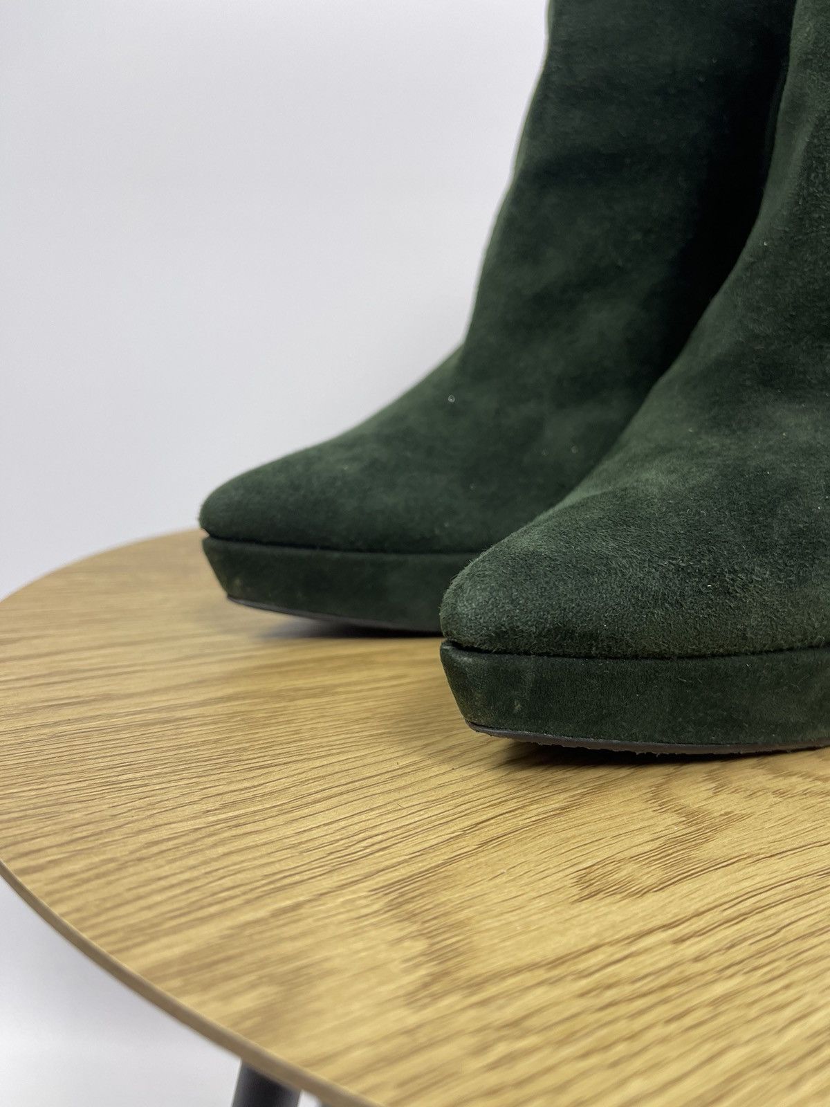 Stuart Weitzman Stuart Weitzman Green Leather Ankle Boots High Heel Size 37 Size US 7 / IT 37 - 3 Thumbnail