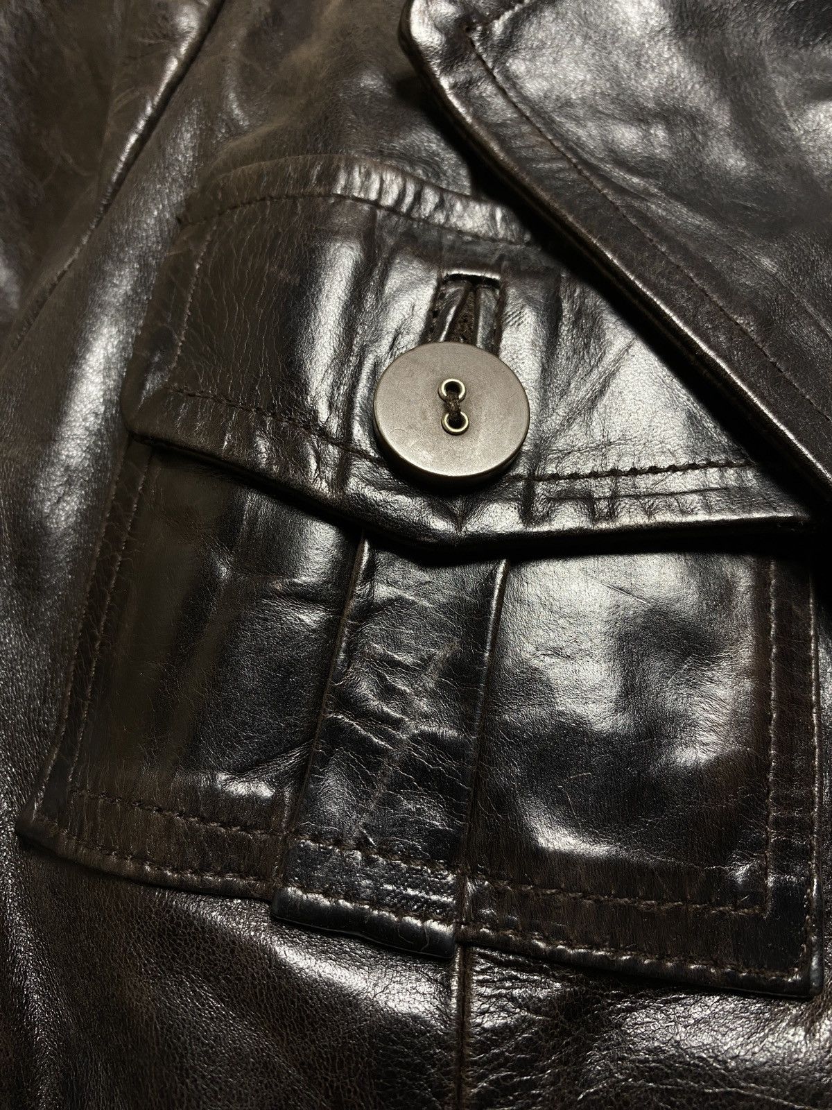 Vintage Ventcouvert Brown leather fitted jacket vintage oldmoney y2k Size S / US 4 / IT 40 - 8 Thumbnail
