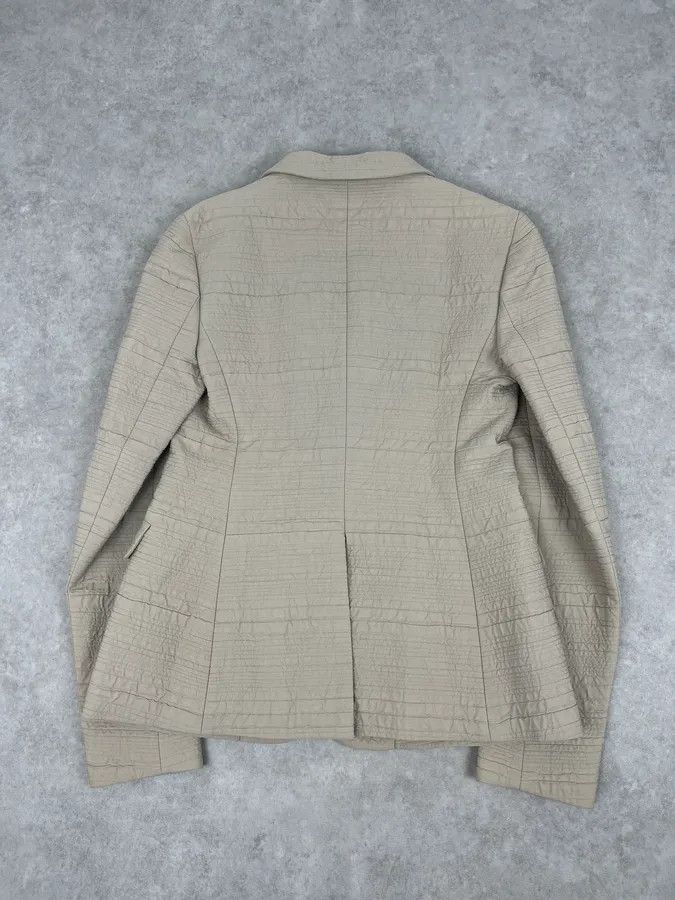 Prada SS2008 Prada Cream Plissed Blazer Size S / US 4 / IT 40 - 6 Thumbnail