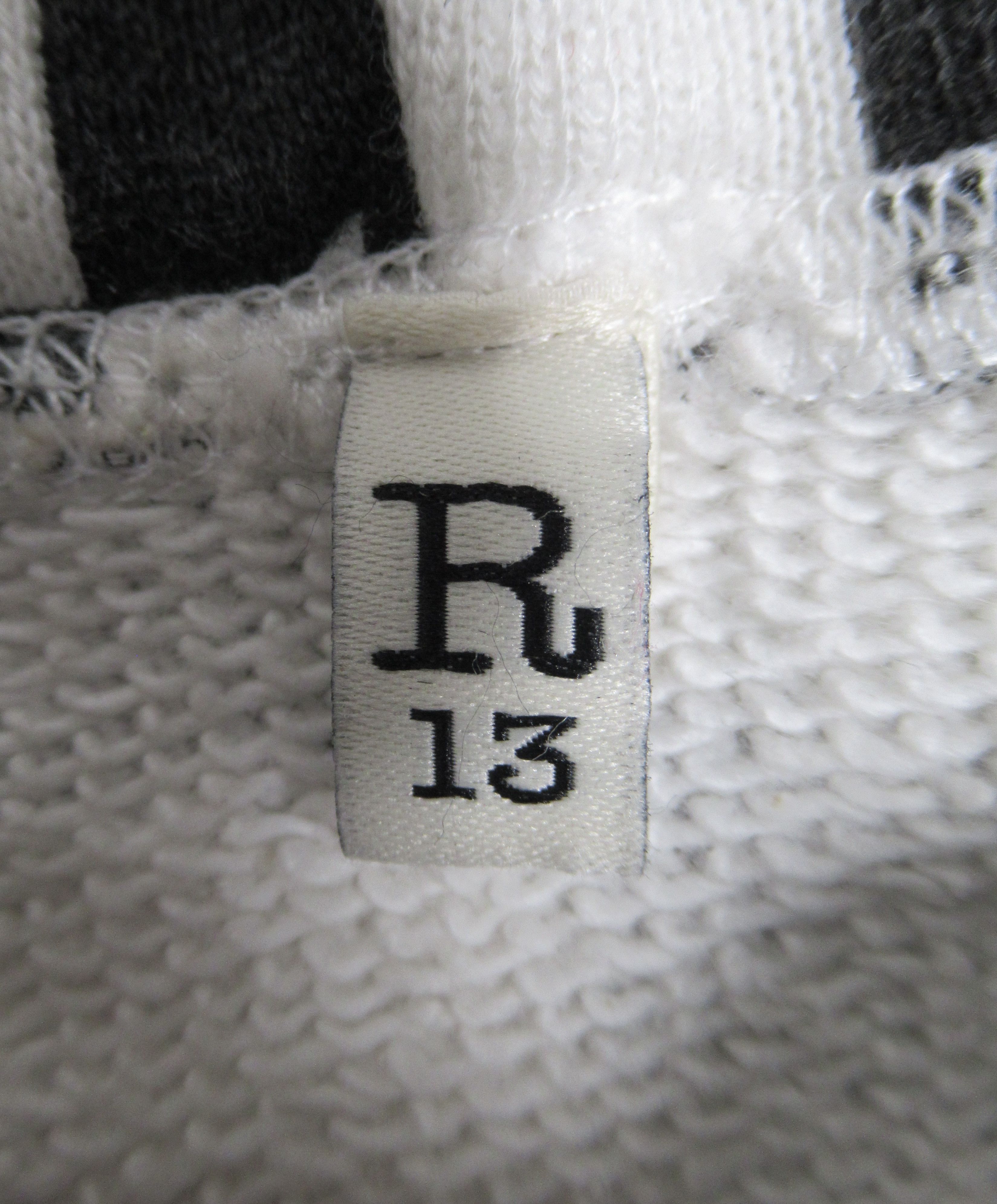 R13 R13 Women's Oversized Hoodie Sweatshirts Checker Black White Size XXS / US 00 / IT 34 - 7 Thumbnail