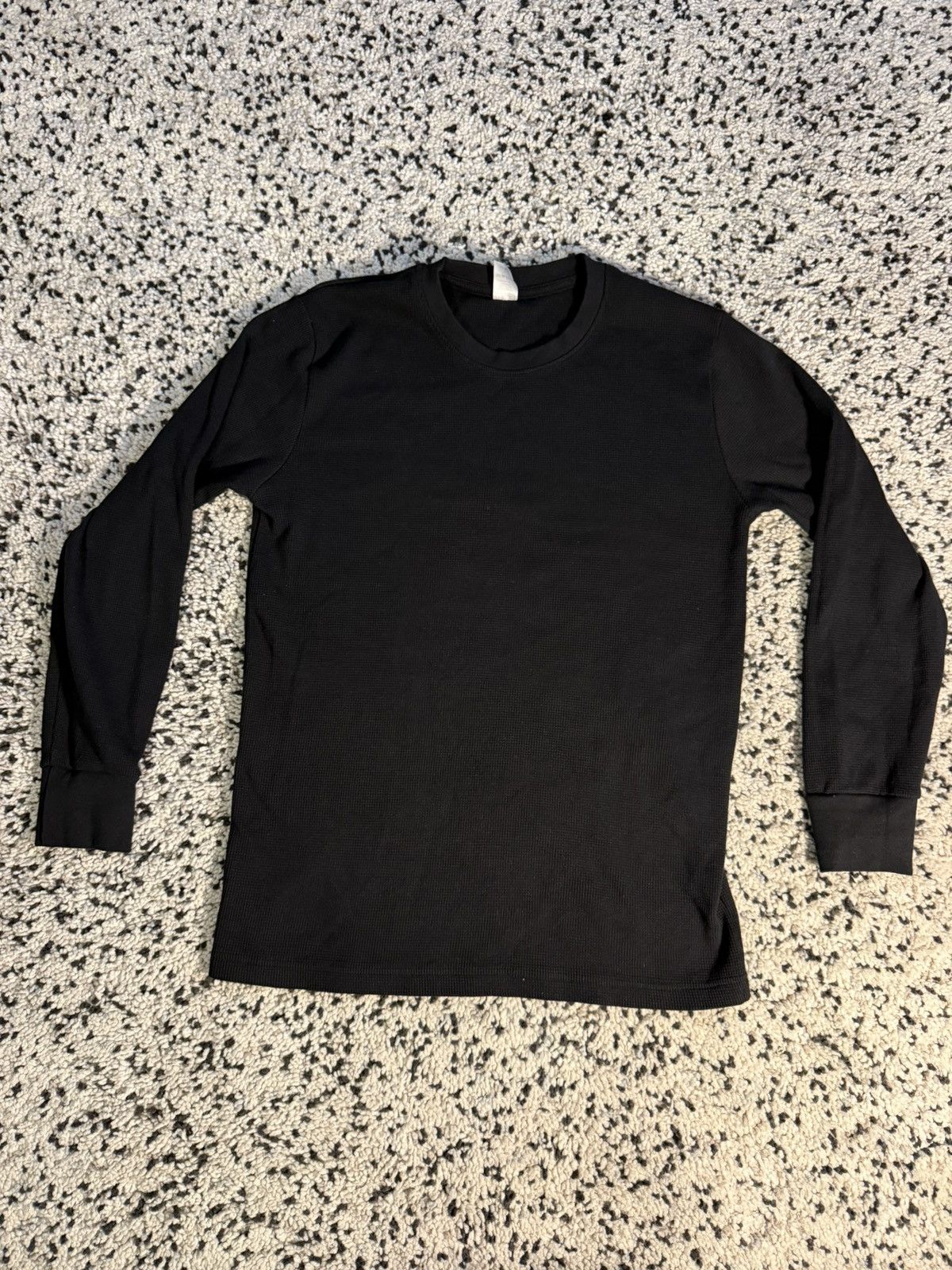 Other Black Waffle Long Sleeve T-Shirt Size US L / EU 52-54 / 3 - 1 Thumbnail