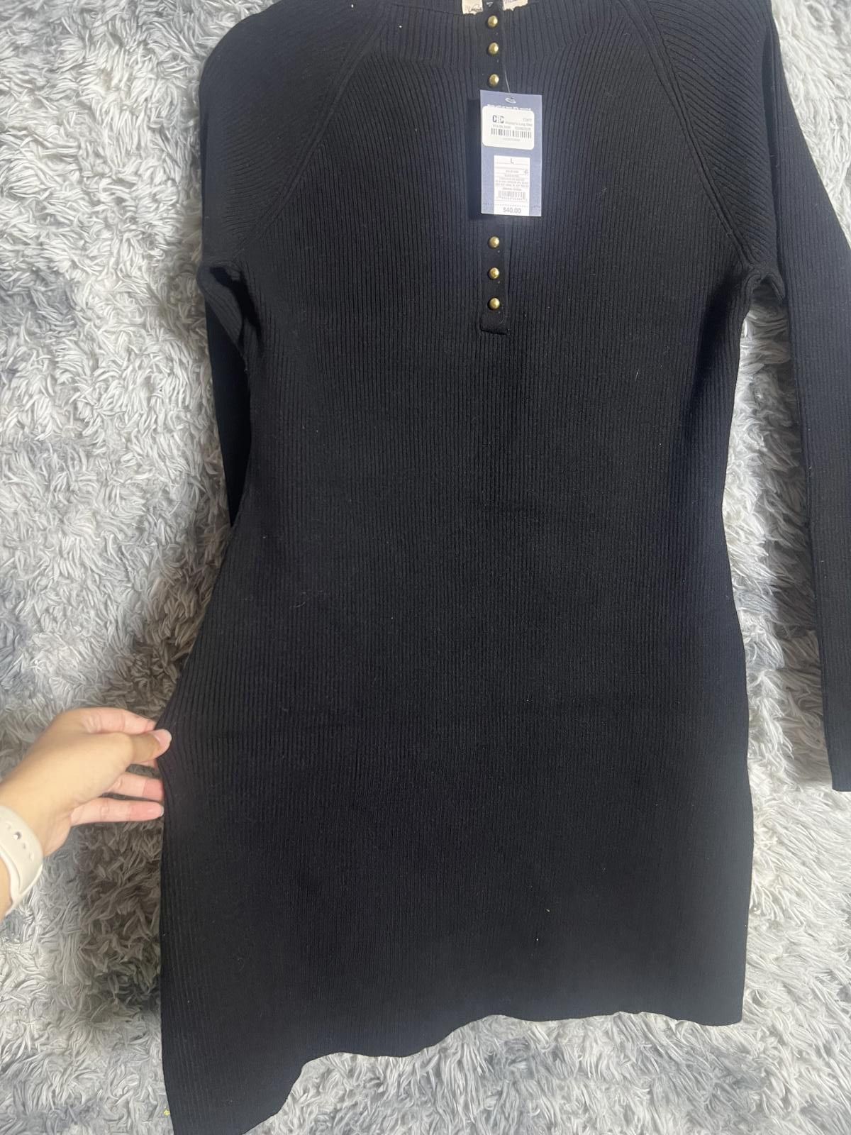 Vineyard Vines Universal thread Women's Black Long Sleeve Dress Size L Size L / US 10 / IT 46 - 6 Thumbnail