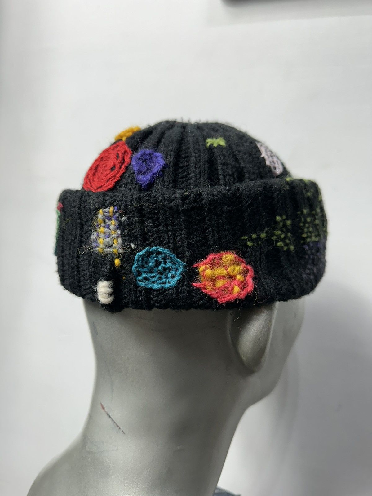 Handmade Nice Design Multicolored Art Knitted mending Beanie Hats Size ONE SIZE - 10 Thumbnail