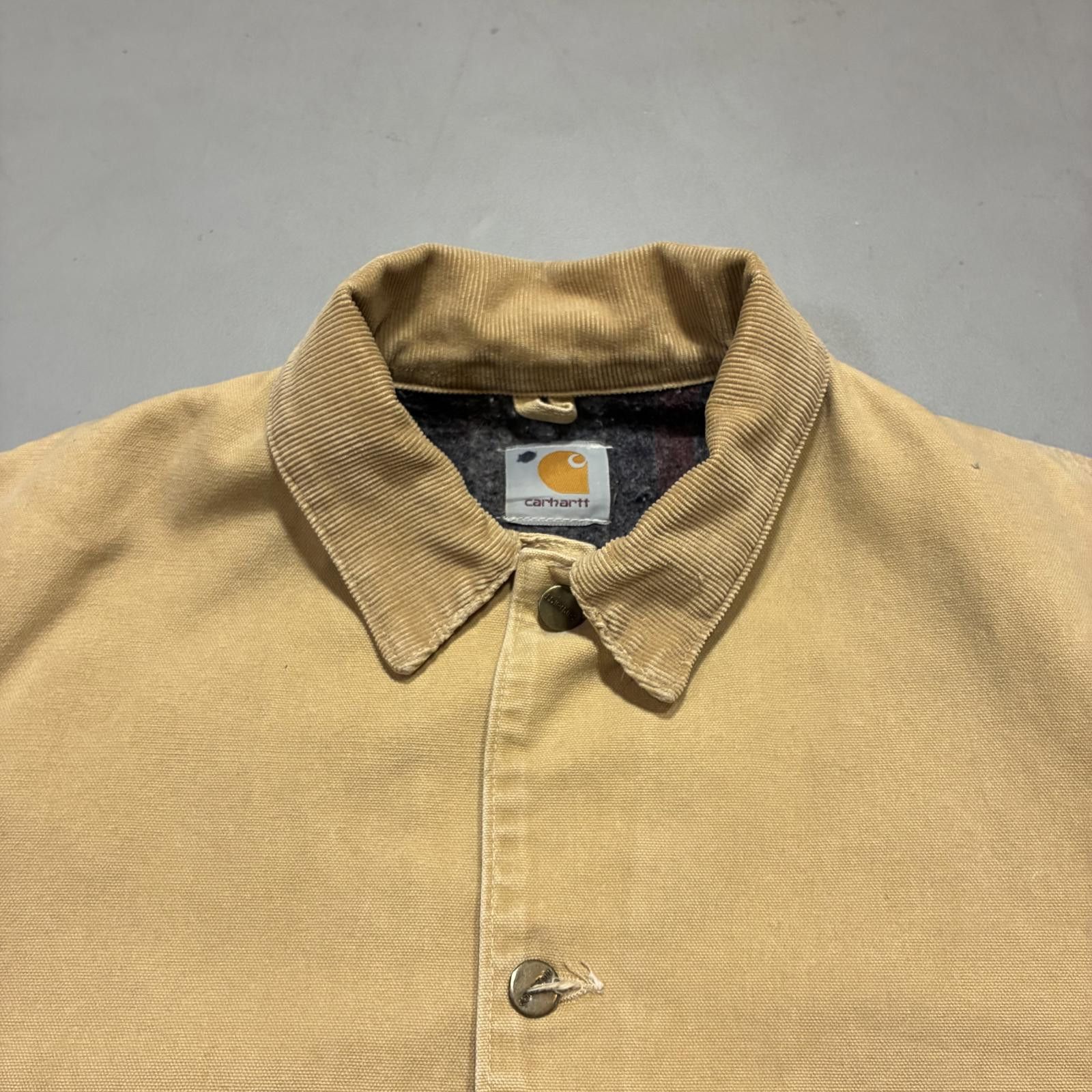 Carhartt Vintage Carhartt C01 Canvas Chore Jacket Tan Blanket Lined Size US L / EU 52-54 / 3 - 3 Thumbnail