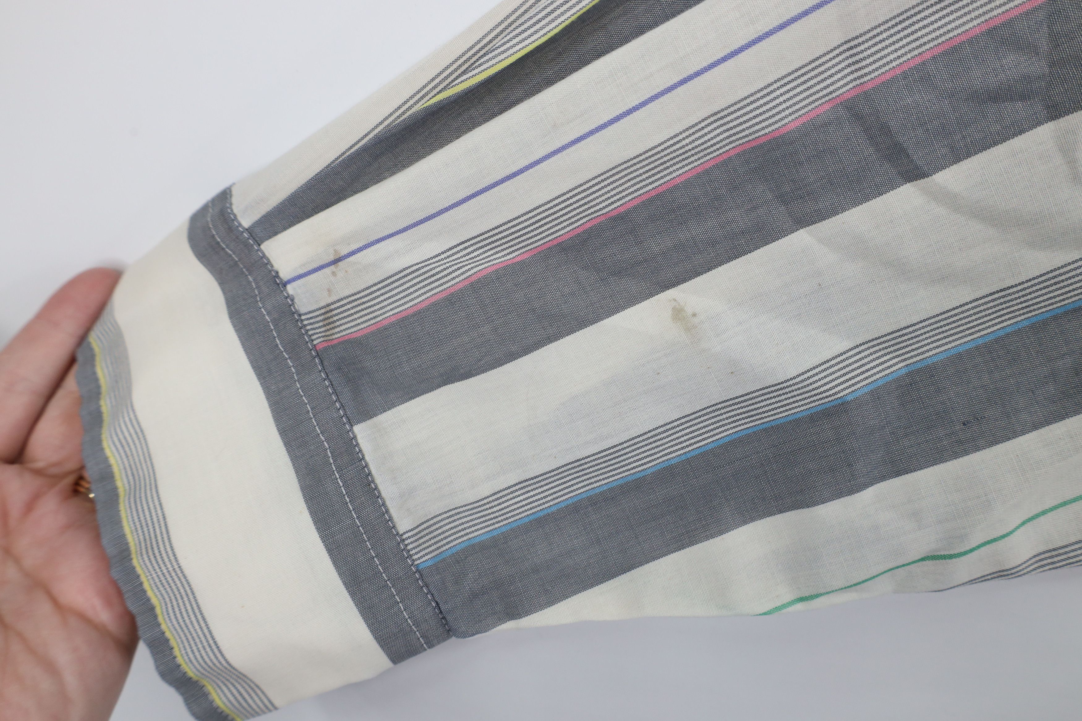 Vintage Vintage 90s Streetwear Rainbow Striped Collared Button Shirt Size US XL / EU 56 / 4 - 10 Thumbnail