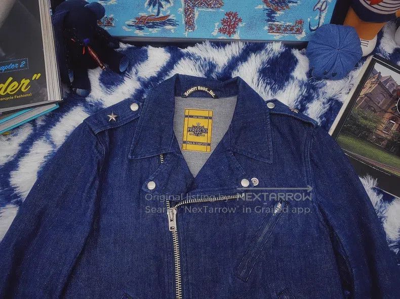 Schott Schott Denim Motorcycle Jacket Size US XS / EU 42 / 0 - 3 Thumbnail