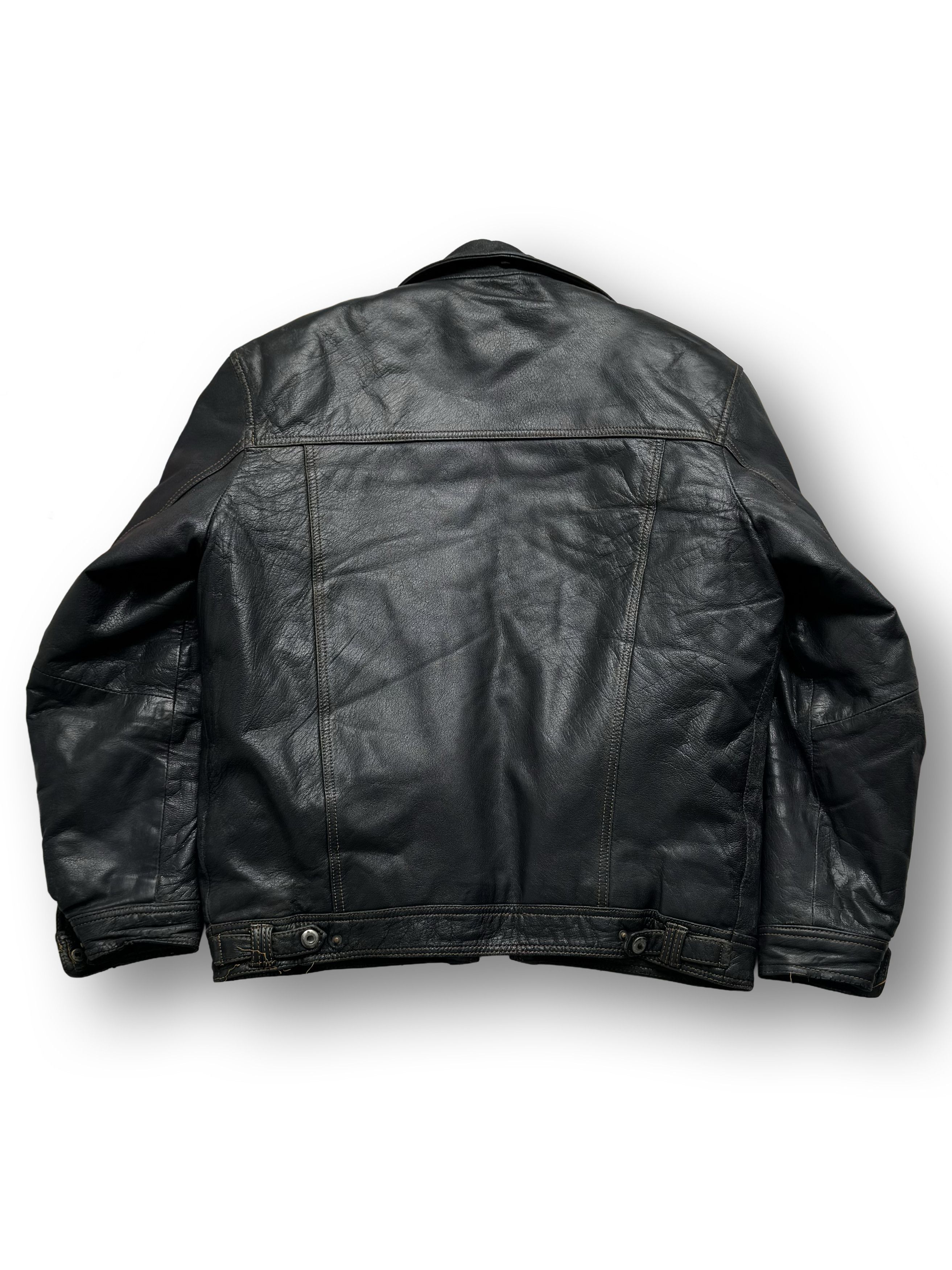 Genuine Leather Leather Jacket From The 90's (V131) Size US XL / EU 56 / 4 - 16 Thumbnail