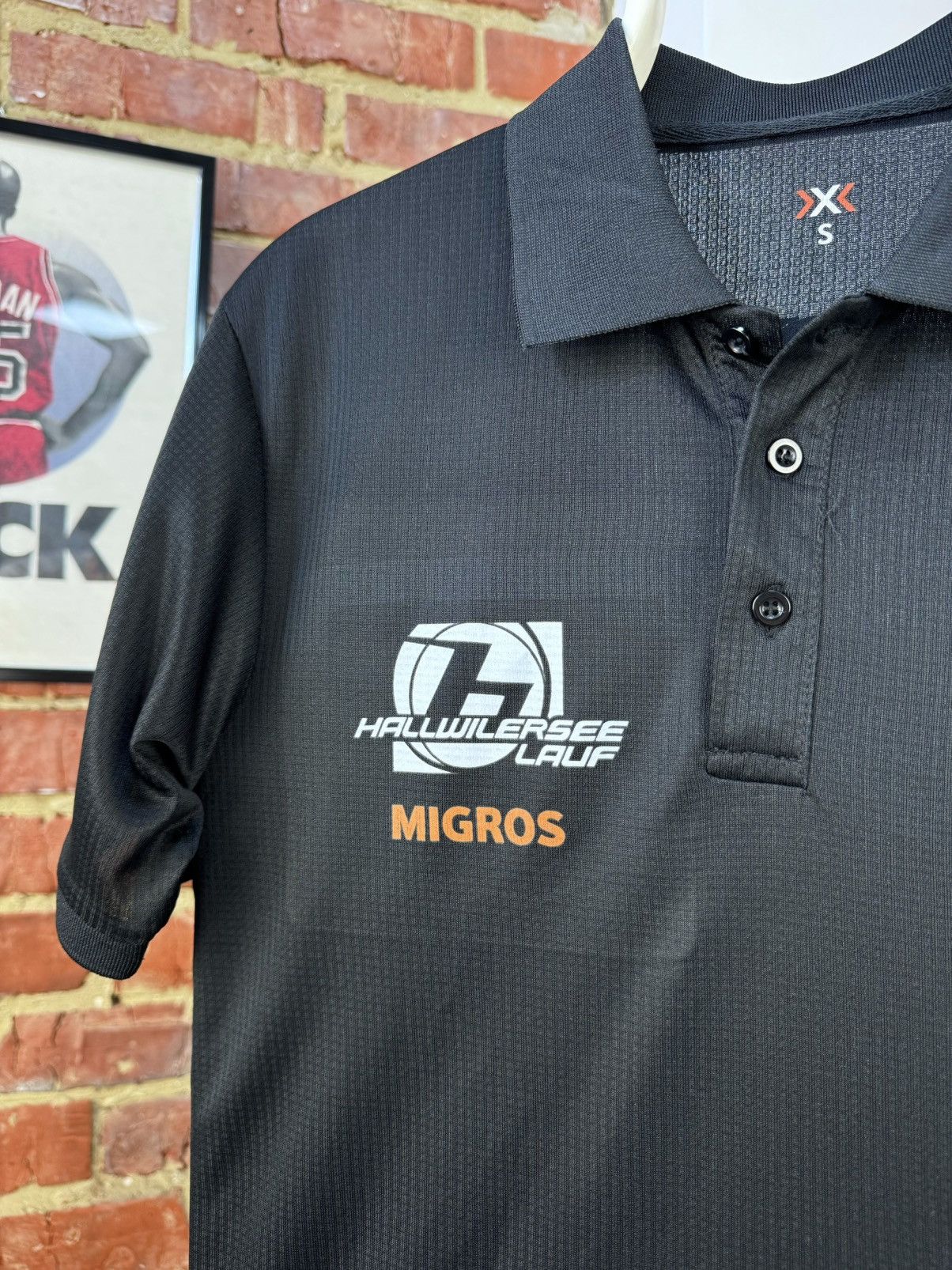 Other XBIONIC MIGROS Hallwilersee Lauf Black Polyester Polo Shirt Size US S / EU 44-46 / 1 - 5 Thumbnail