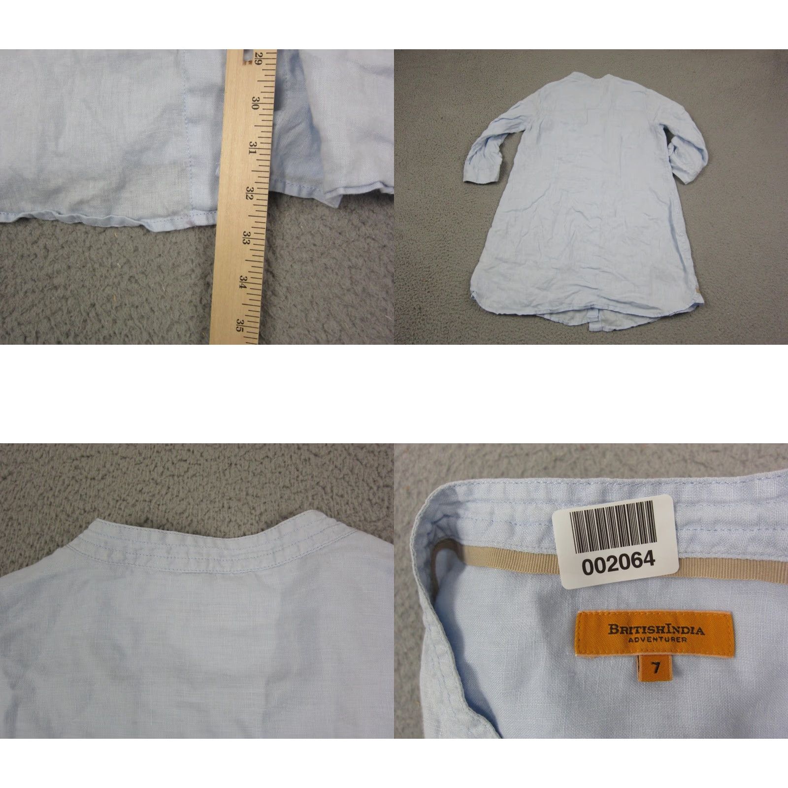 Vintage British India Adventurer Shirt Dress Womens 7 Blue 100% Linen Button Up Summer Shirt Dress Womens 7 Blue Linen Button Up 90s City Casual Vintage No Size M / US 6-8 / IT 42-44 - 8 Thumbnail