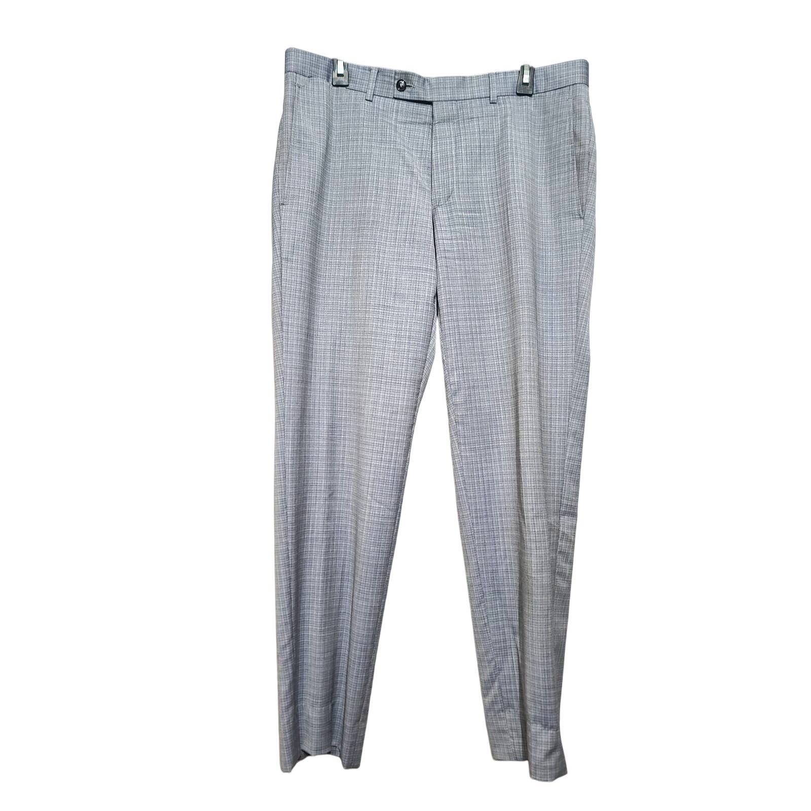Ted Baker Ted Baker Jay Fit Wool Suit Pants Charcoal Size 35 x 32 Size US 35 - 1 Thumbnail