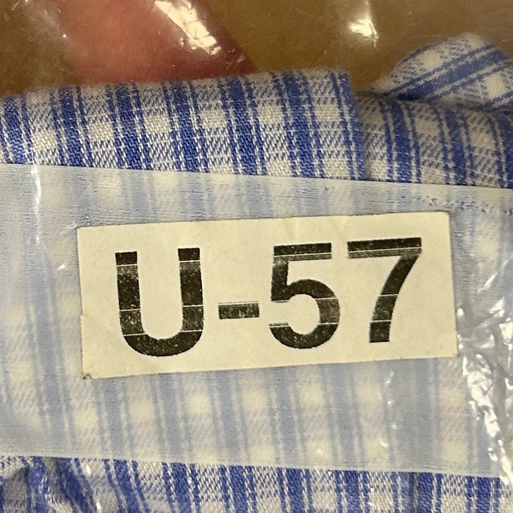 Van Heusen Van Heusen Blue Plaid Long Sleeve Button Front Regular Fit S Size US XXL / EU 58 / 5 - 5 Thumbnail