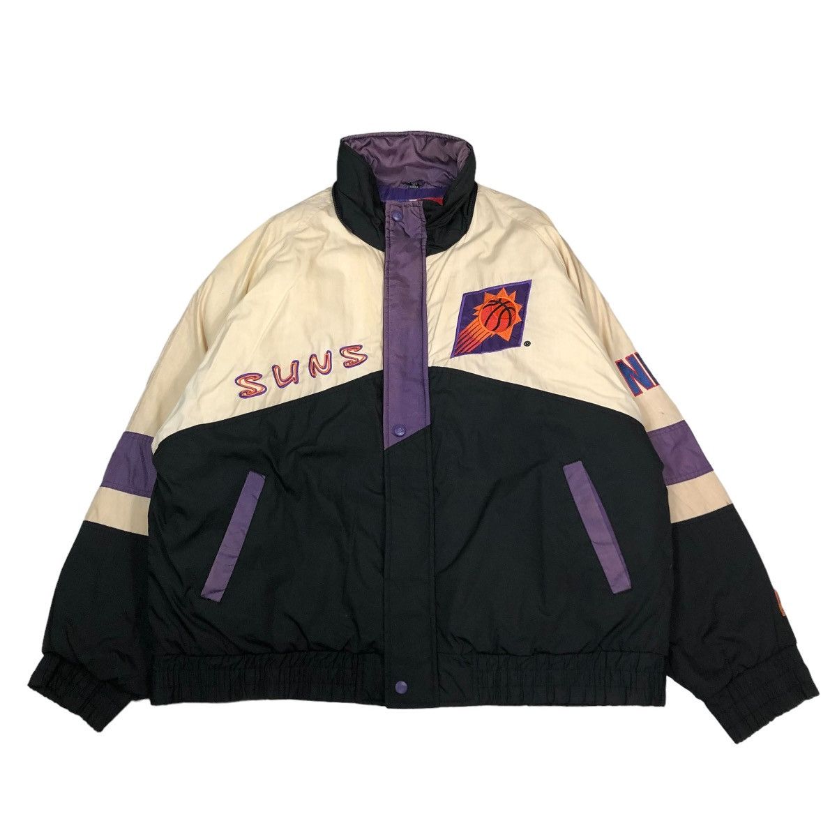 NBA 🔥VINTAGE PHOENIX SUNS STARTER BOMBER JACKET BIG LOGO Size US L / EU 52-54 / 3 - 1 Thumbnail