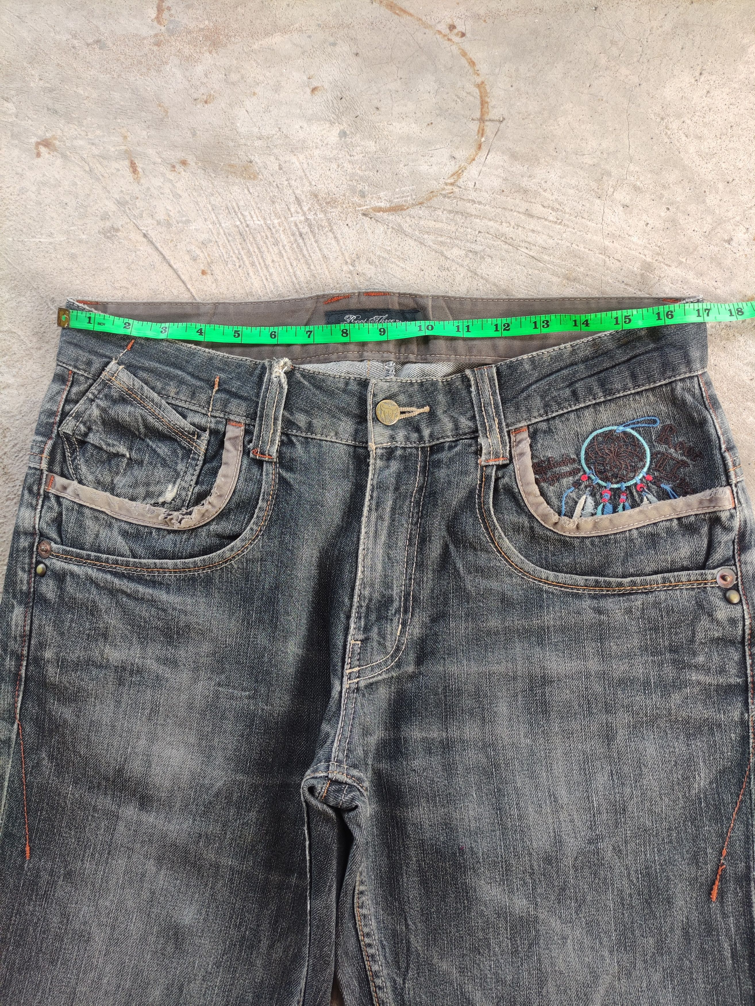 Japanese Brand Vintage Japanese Flare Jean Distressed Fader Denim Size US 34 / EU 50 - 6 Thumbnail