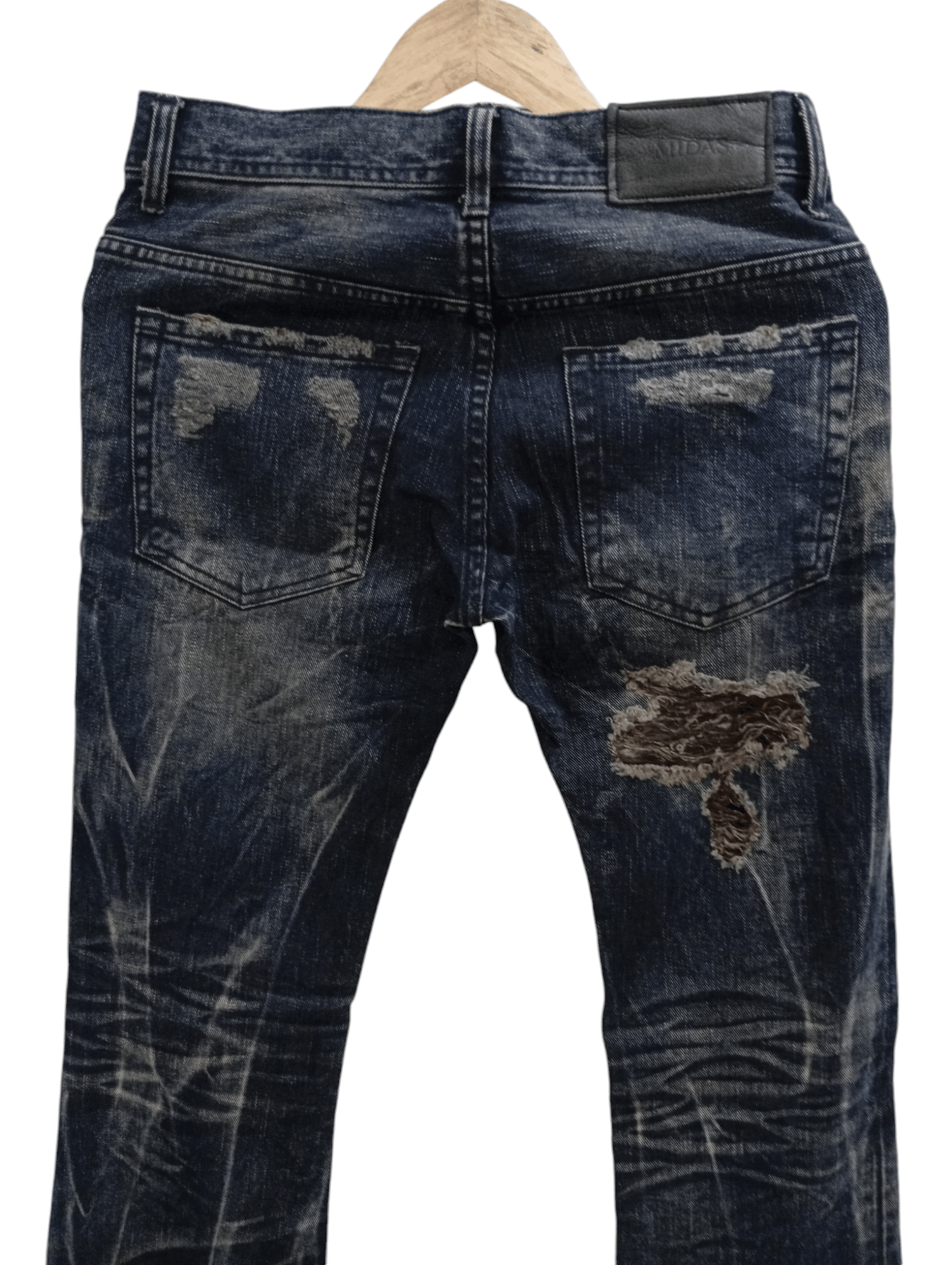 Japanese Brand × Vintage 🔥🔥Midas Patchwork Distressed Jeans Denim Size US 30 / EU 46 - 20 Thumbnail