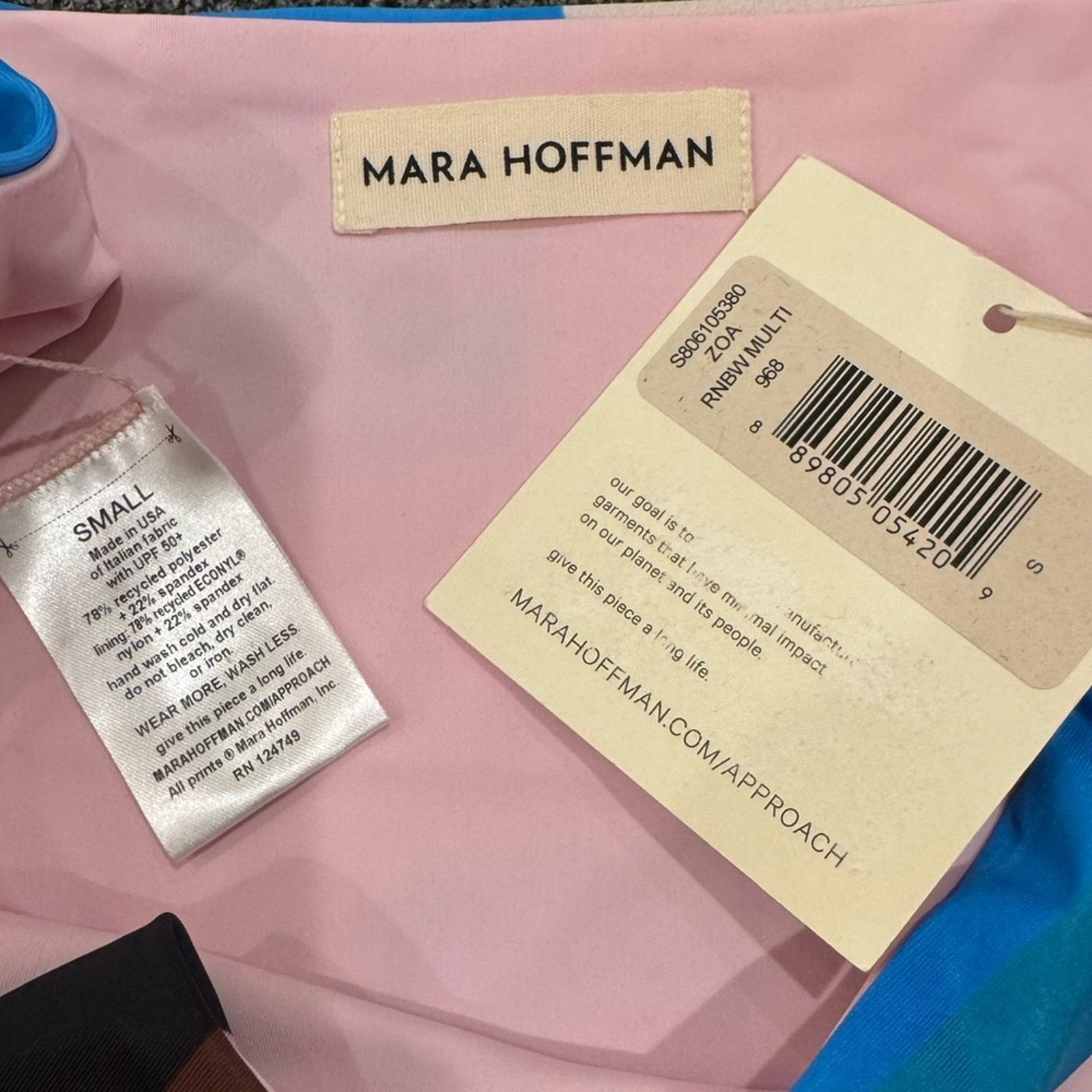 Mara Hoffman Mara Hoffman Astrid Color-Block Triangle Bikini SIze S & M Size ONE SIZE - 4 Thumbnail