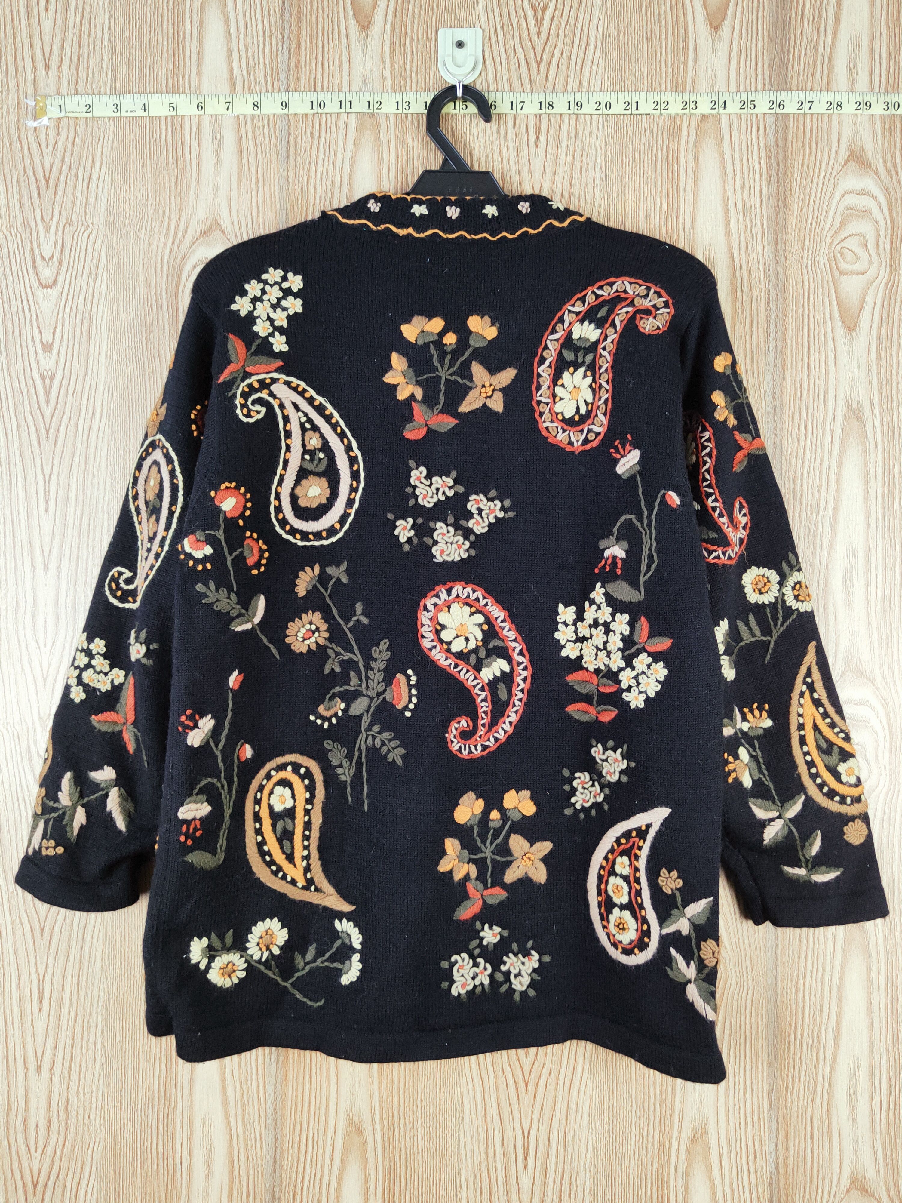 Japanese Brand × Vintage Vintage Art - Costa del Sol Black Knitwear Button Up Shirts Size M / US 6-8 / IT 42-44 - 7 Thumbnail