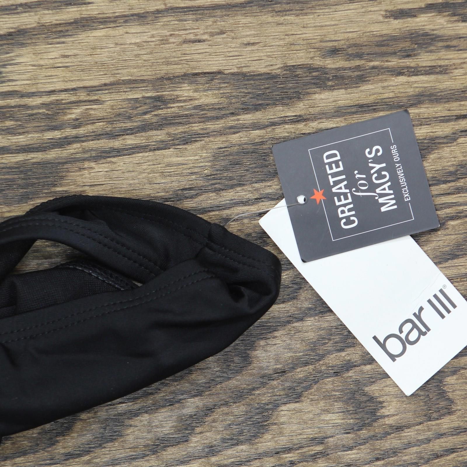 Bar III Nwt Bar Iii High-leg Hipster Swim Bottom Mbrs25562 Black M Size ONE SIZE - 3 Thumbnail