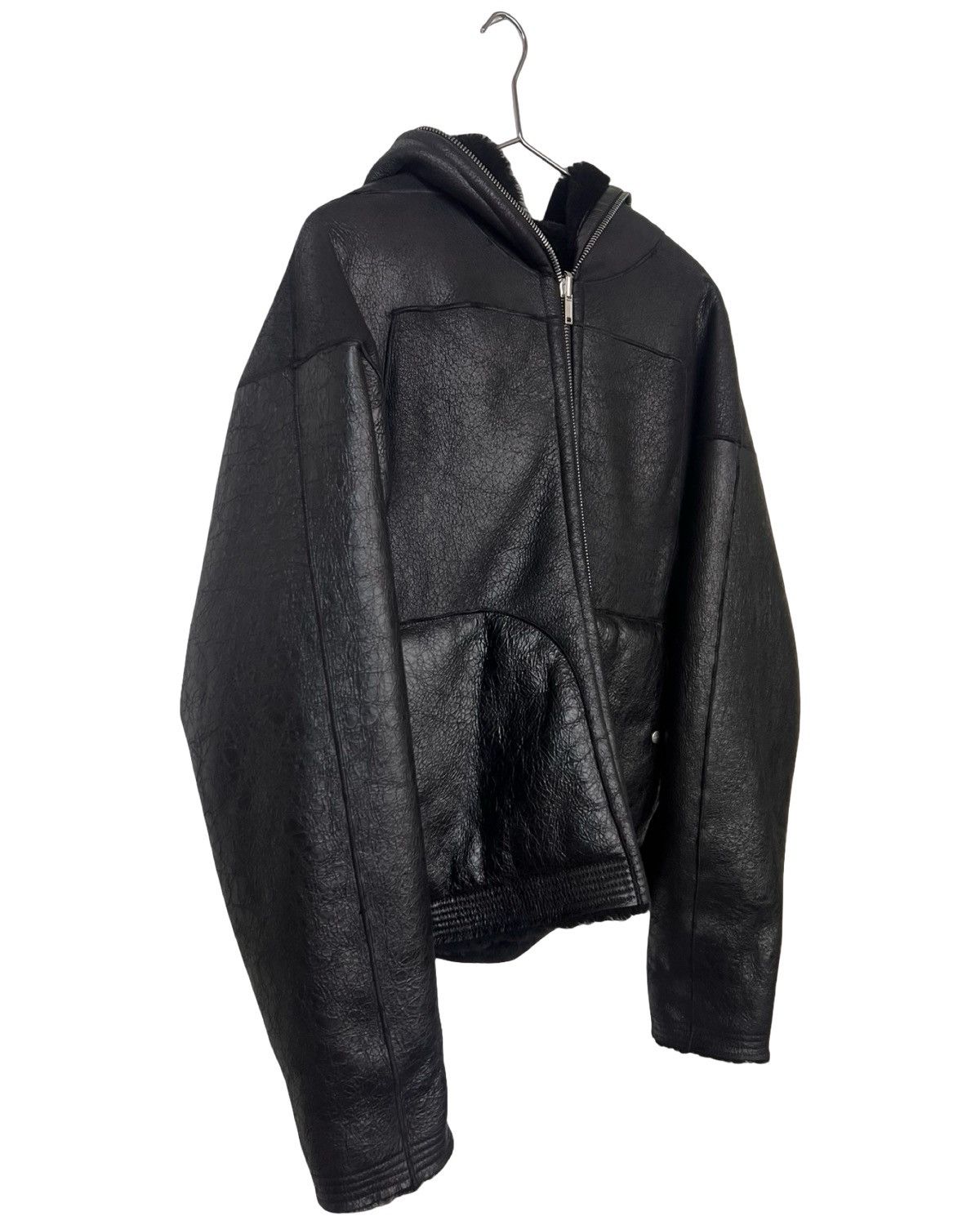 Rick Owens Rick owens leather / shearling reversible hoodie Size US S / EU 44-46 / 1 - 2 Thumbnail