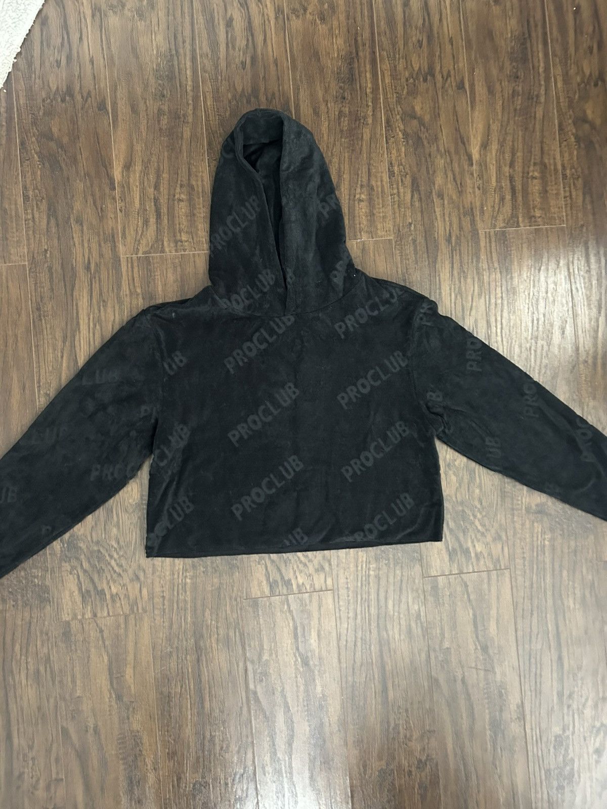Other PROCLUB Black Cropped Hoodie Size M / US 6-8 / IT 42-44 - 1 Thumbnail