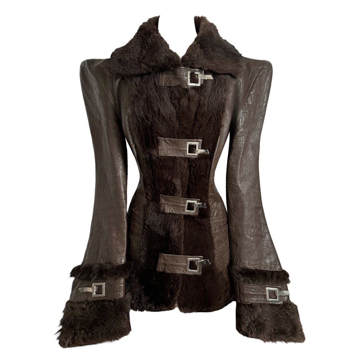 Dolce & Gabbana Dolce & Gabbana Runway Rabbit coat jacket Size L / US 10 / IT 46 - 2 Thumbnail