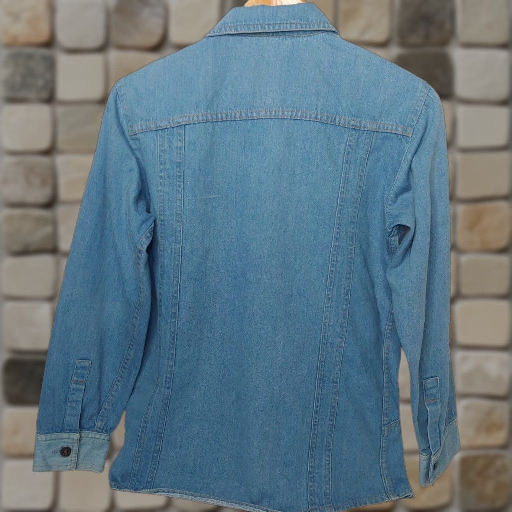 Denime VINTAGE Dude Washouts Denim Jacket Men M Western Ranch Wear Blue Size US 31 - 1 Thumbnail