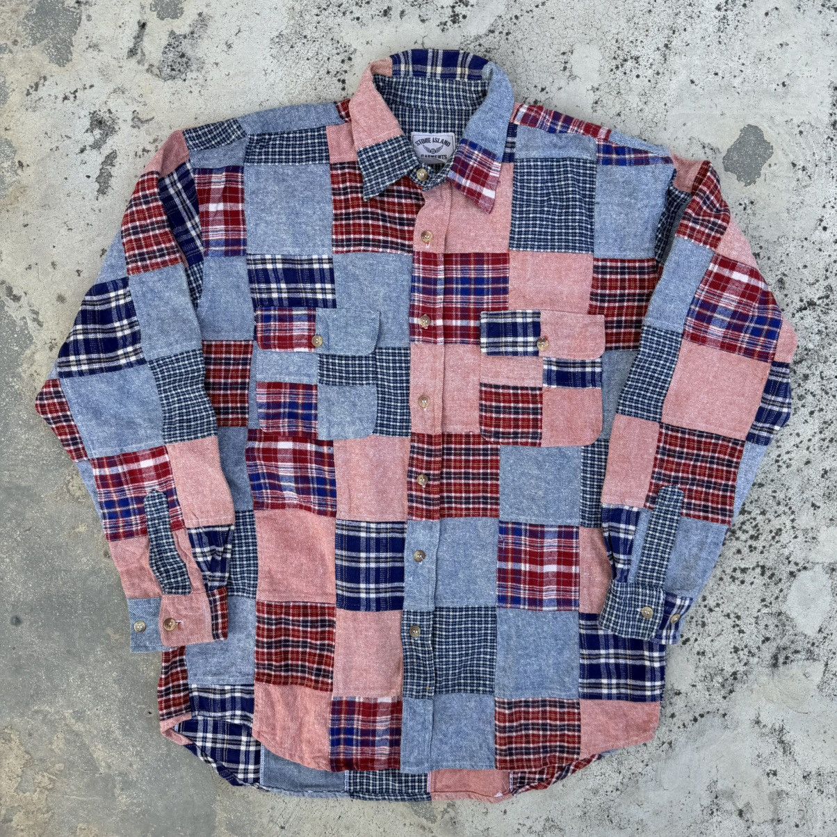 Stone Island Vintage Stone Island Garments Patchwork collar shirt Size US L / EU 52-54 / 3 - 1 Thumbnail