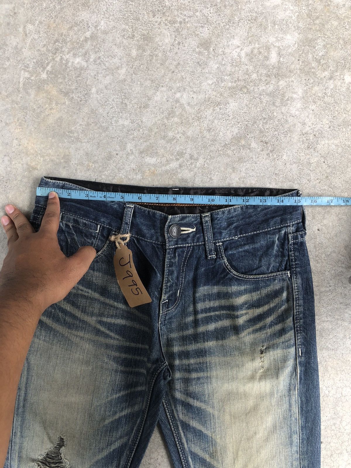 Japanese Murder License Flared Jeans Distressed Jeans