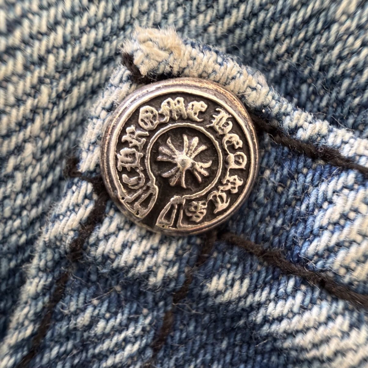 Chrome Hearts Chrome Hearts Studded Leather Cross Patch Denim Shorts Size US 26 / EU 42 - 11 Thumbnail