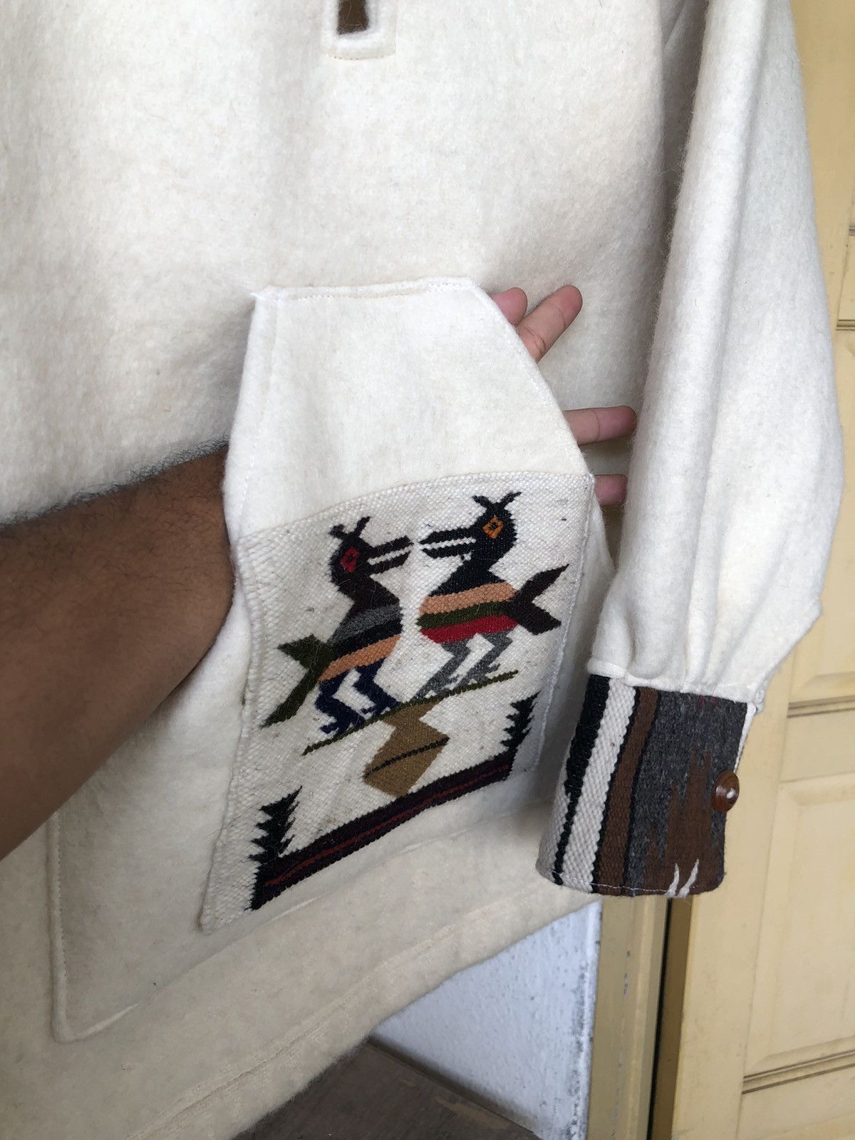Native Rare🔥Vtg Artesanias Indigenas Hand Made Chimayo Wool Jacket Size US L / EU 52-54 / 3 - 12 Thumbnail
