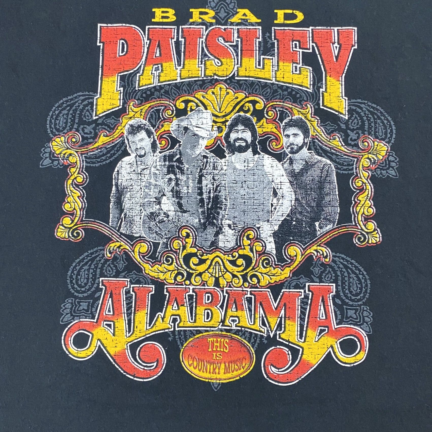 Fruit Of The Loom VINTAGE Brad Paisley Alabama This Is Country Music Tour Shirt Mens Large Graphic T-Shirt Black Cotton 2010s Size US L / EU 52-54 / 3 - 2 Thumbnail
