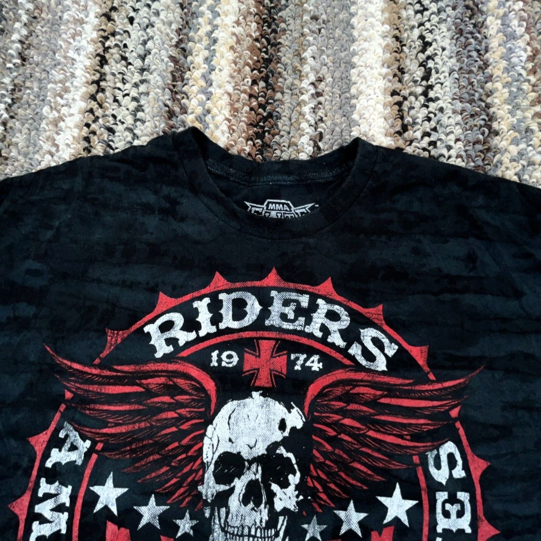 Vintage MMA Elite Shirt Men Large Black Y2K Tee American Machines Skull MMA Faded Wings Shirt Size US L / EU 52-54 / 3 - 3 Thumbnail