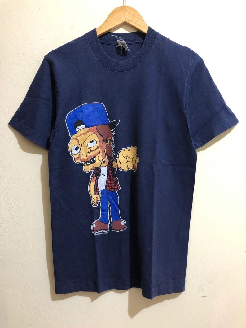 Vintage Vintage Crazy Guy T-Shirt Size US S / EU 44-46 / 1 - 1 Thumbnail